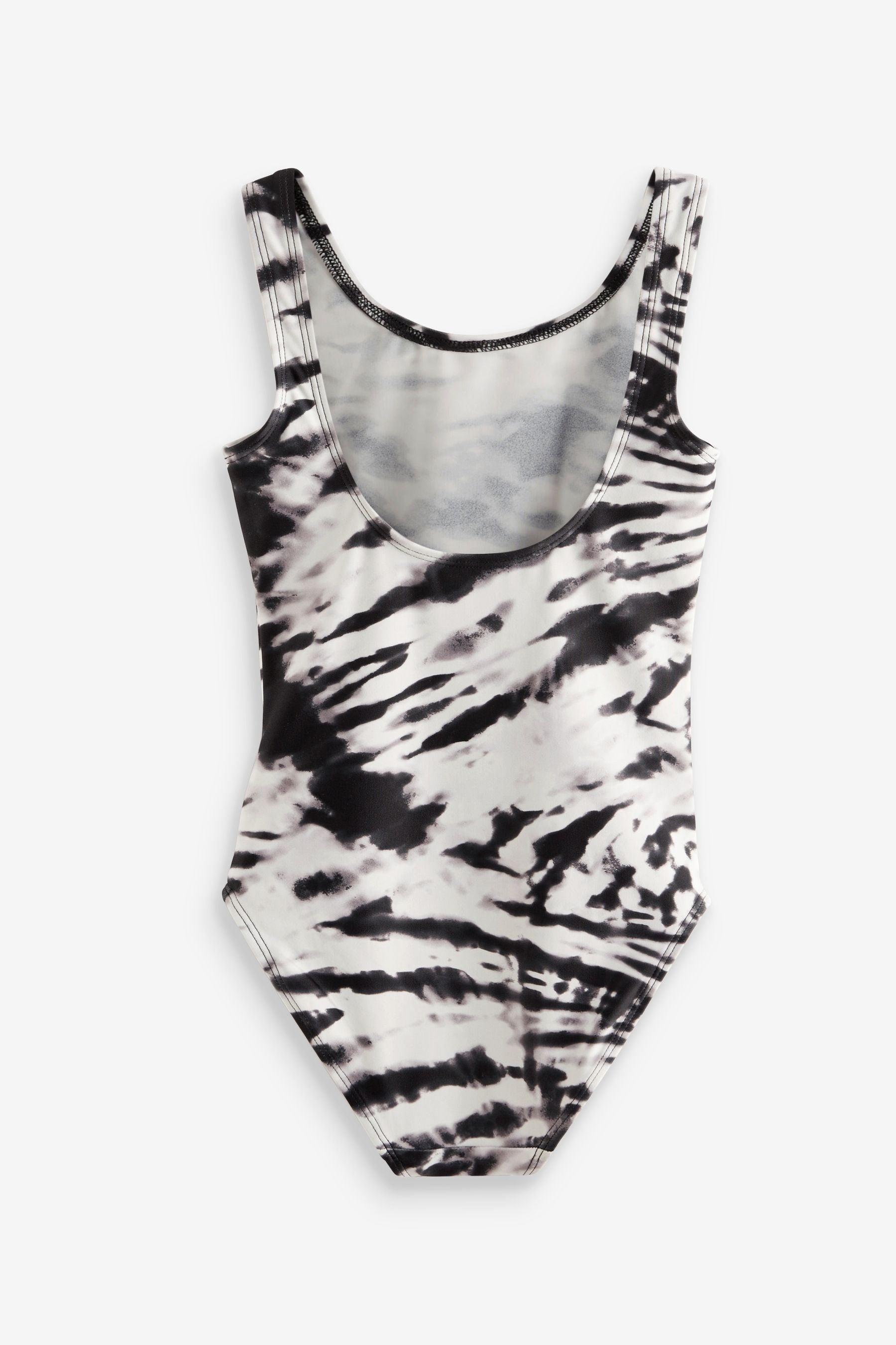 Monochrome Tie Dye Sports Swimsuit (3-16yrs)