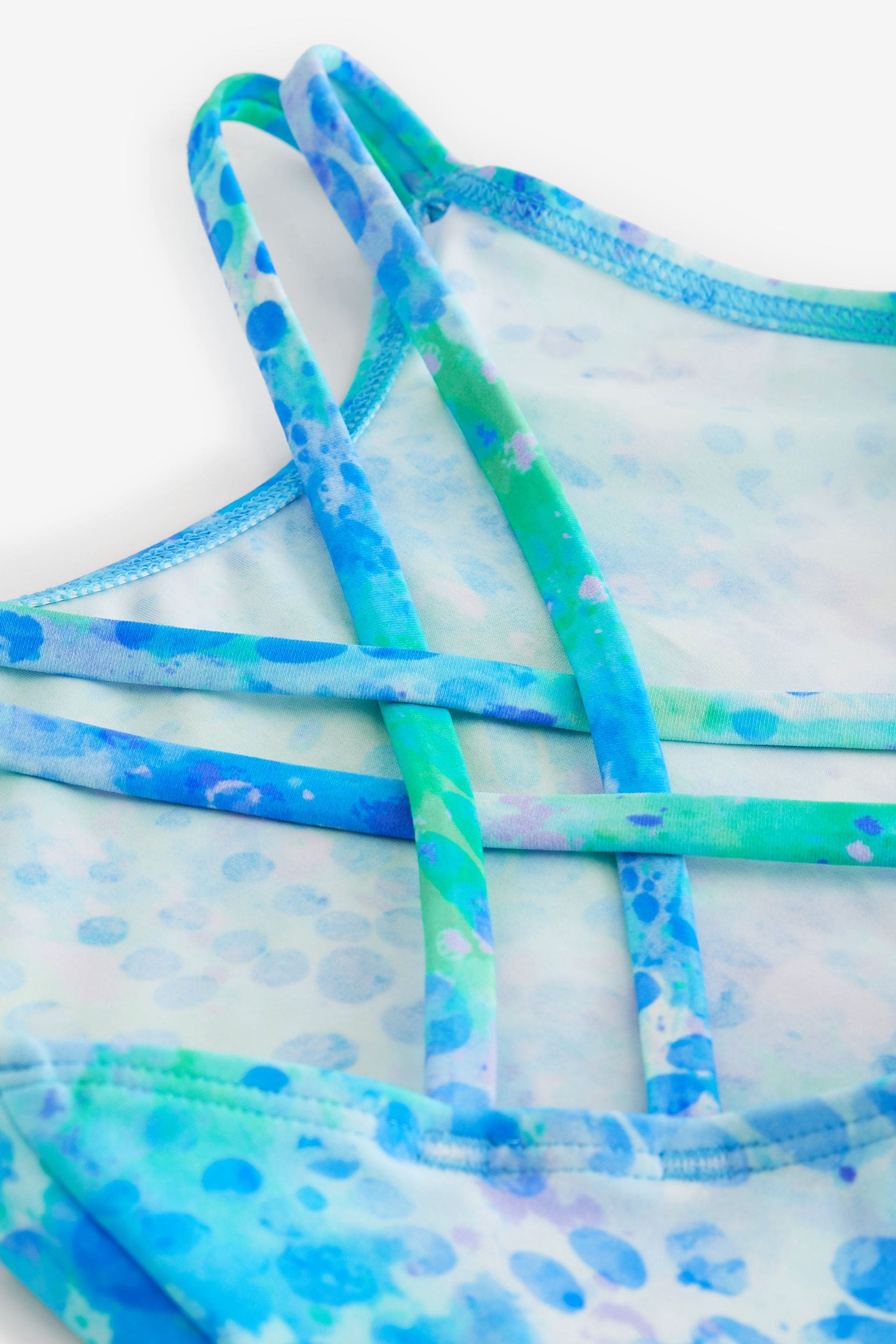 Blue/Green Tie Dye Sports Swimsuit (3-16yrs)