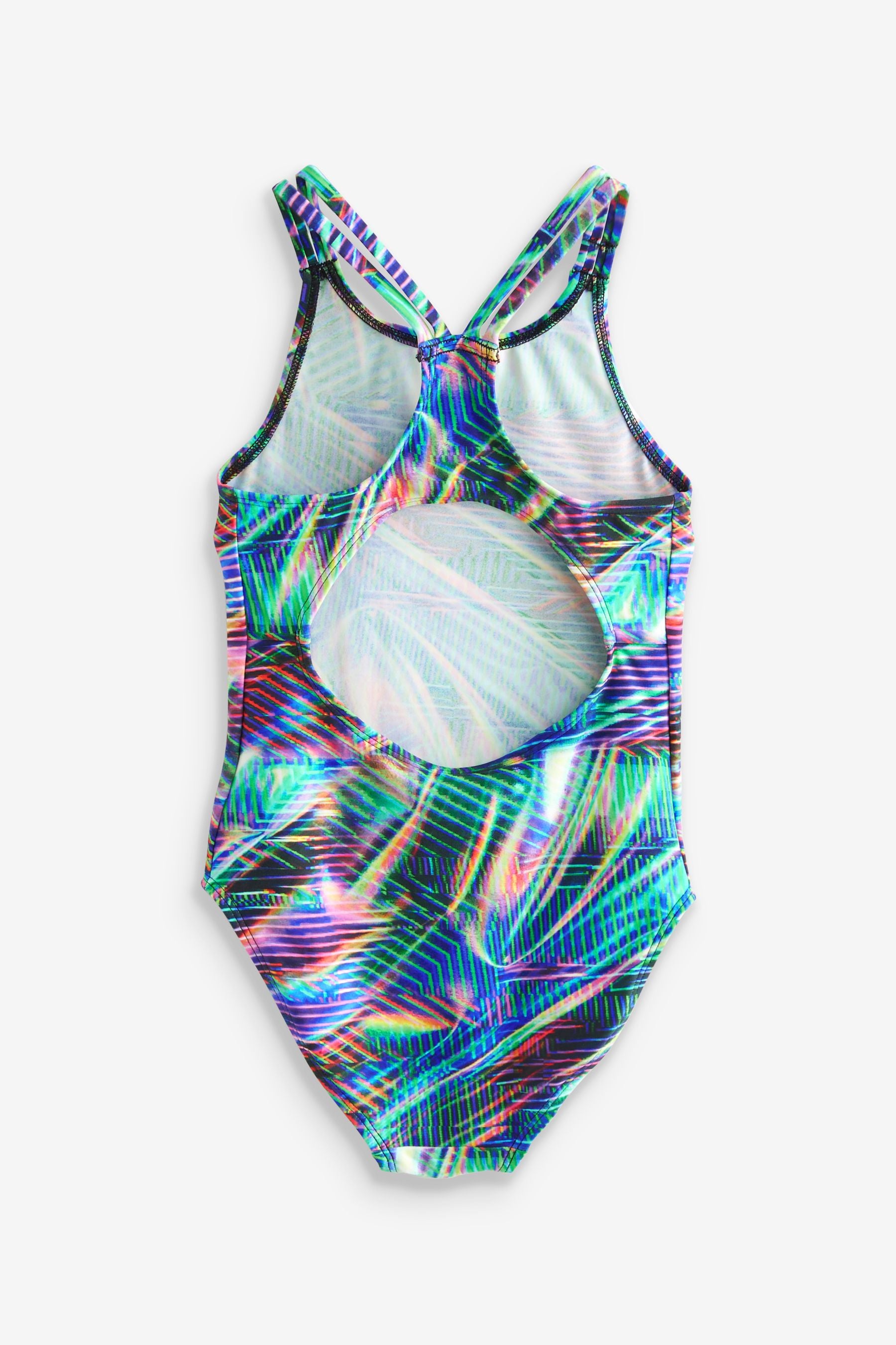 Multi Abstract Sports Swimsuit (3-16yrs)