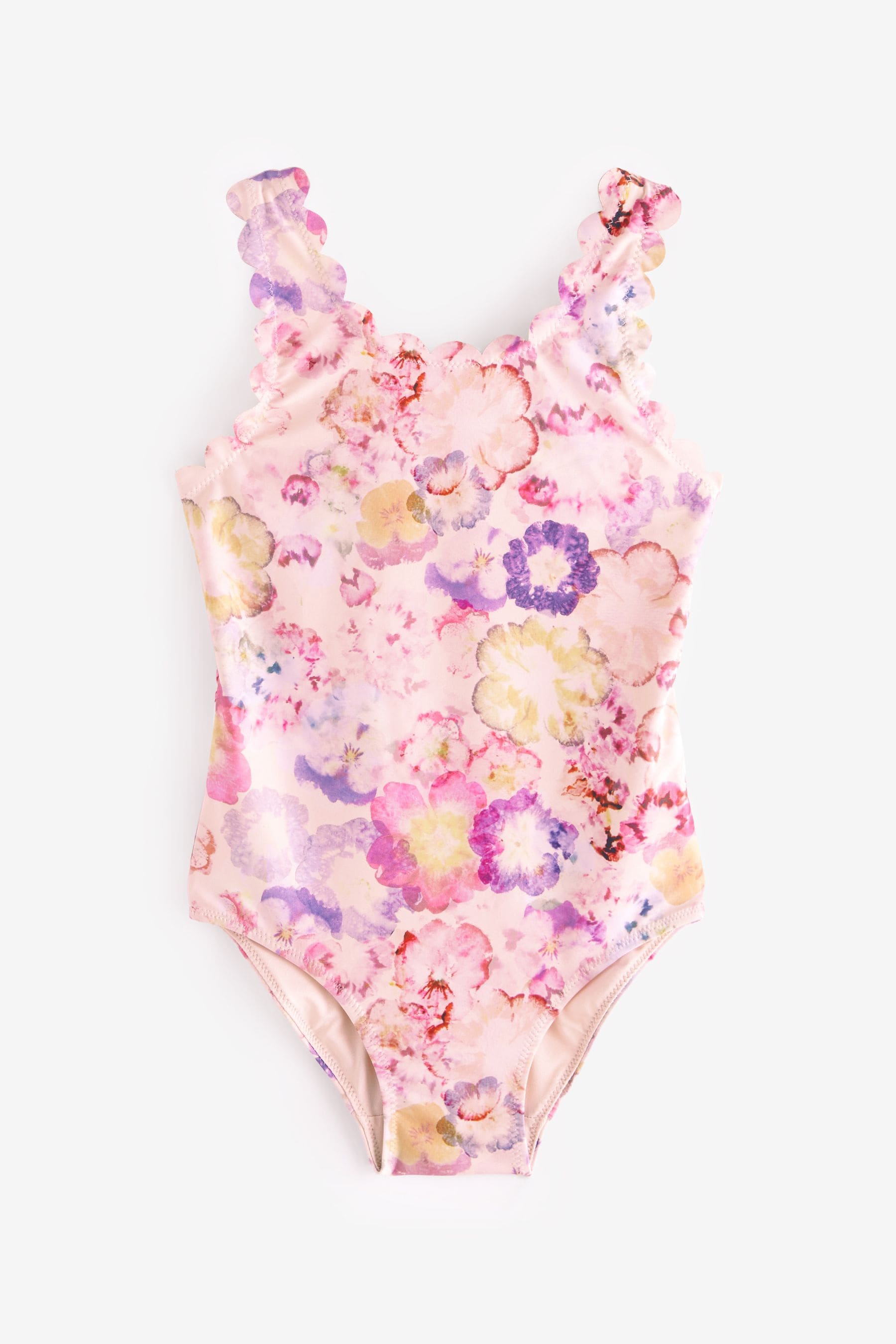 Multi Floral Scallop Swimsuit (3-16yrs)