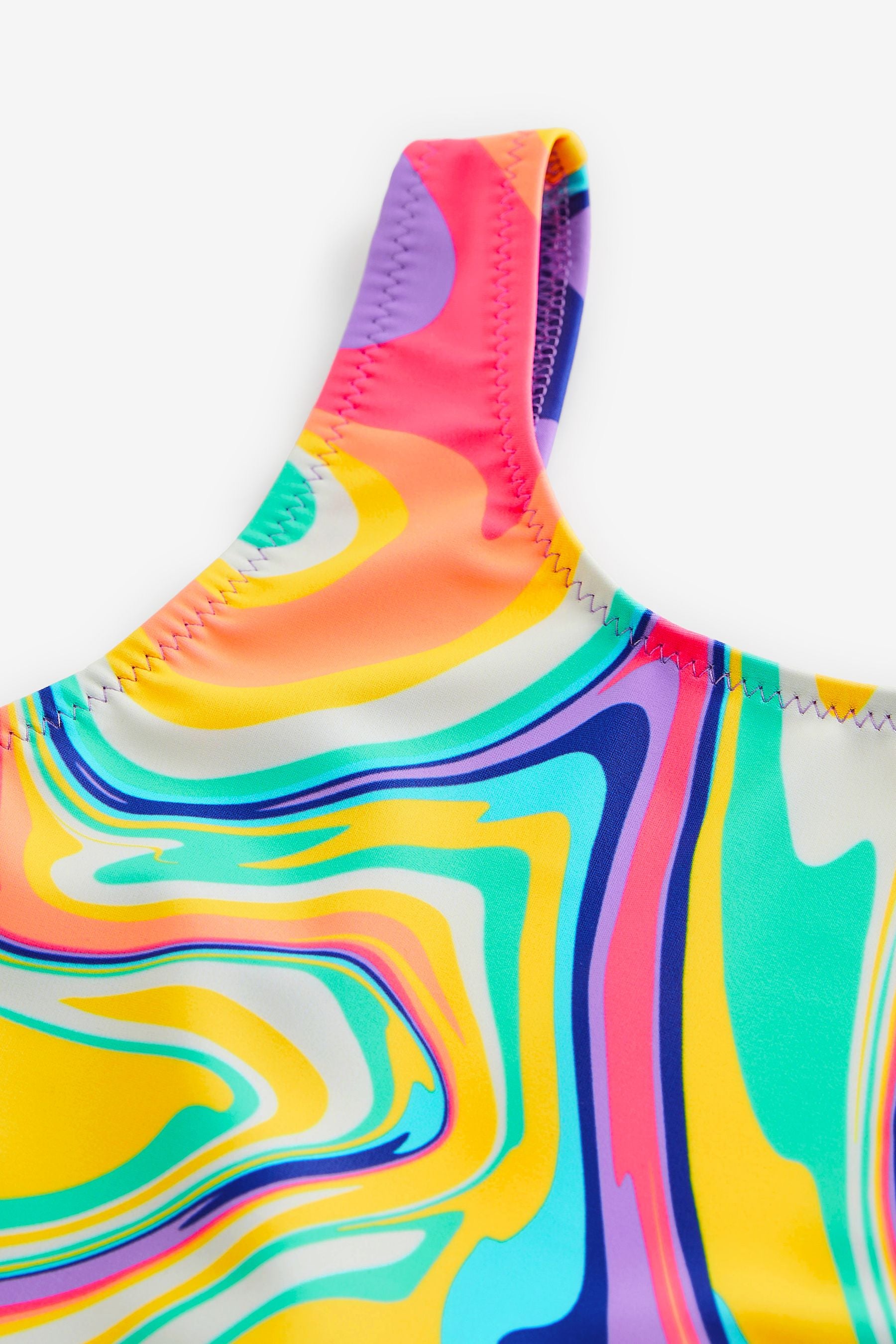 Multi Bright Marble Swimsuit (3-16yrs)