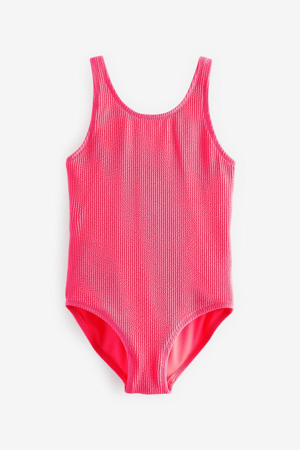 Pink Textured Swimsuit (3-16yrs)