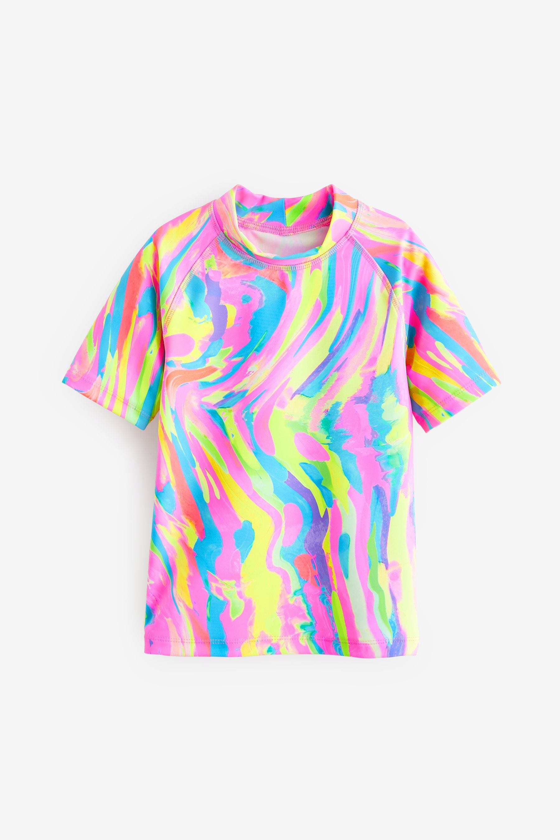 Multi Bright Marble Rash Vest (3-16yrs)