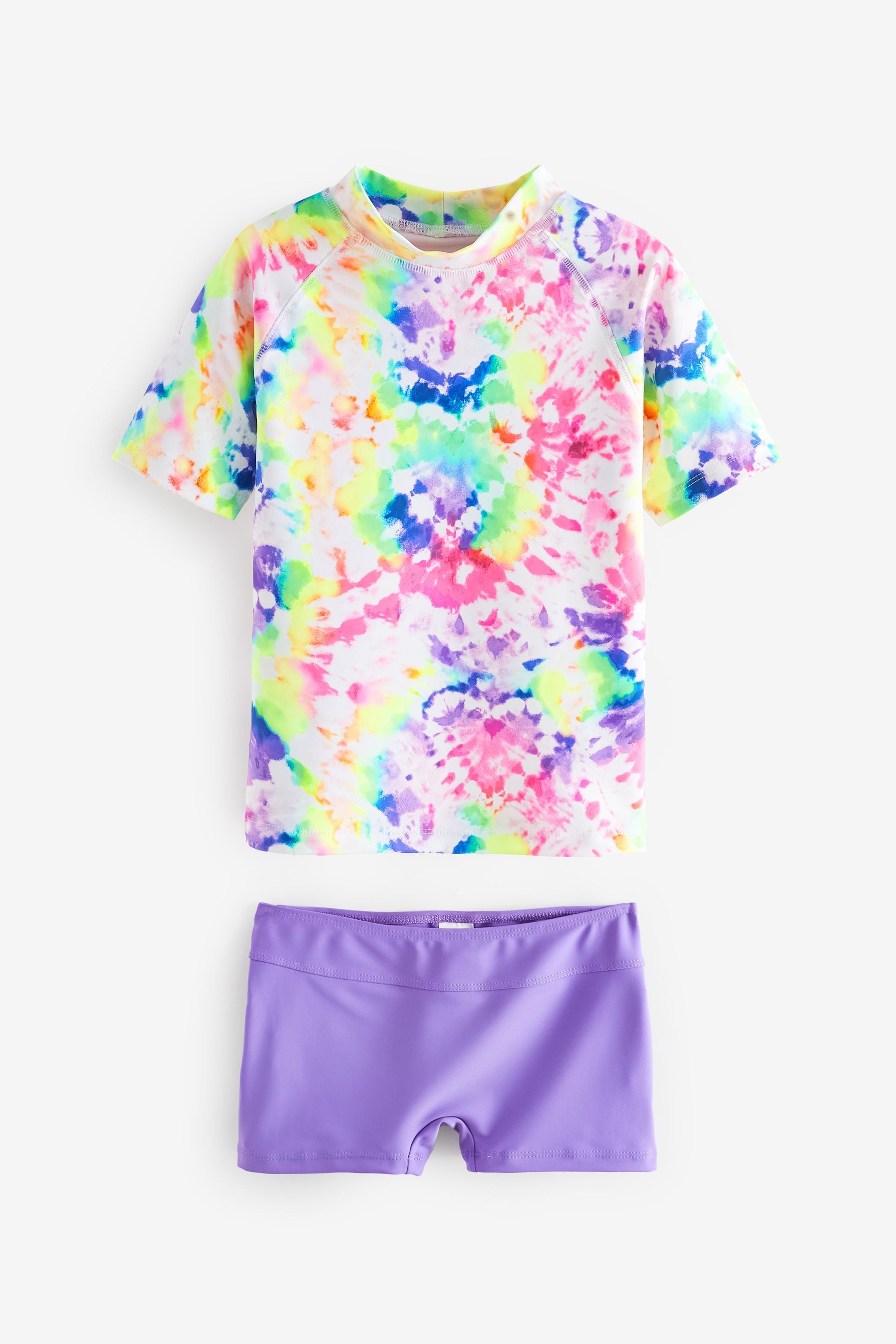 Purple Heart Tie Dye Rash Vest Set (3-16yrs)