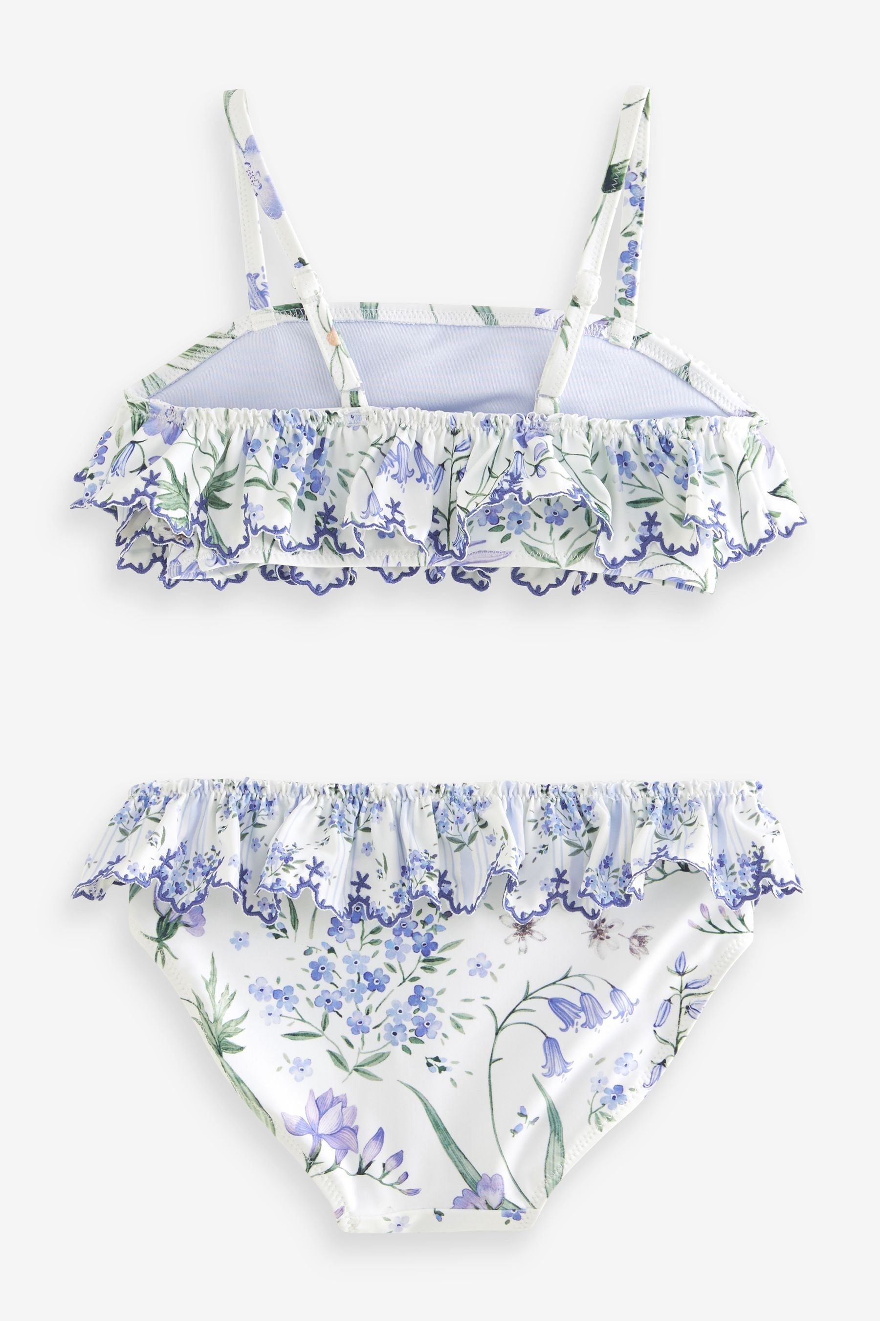 Blue Floral Tiered Bikini (3-16yrs)