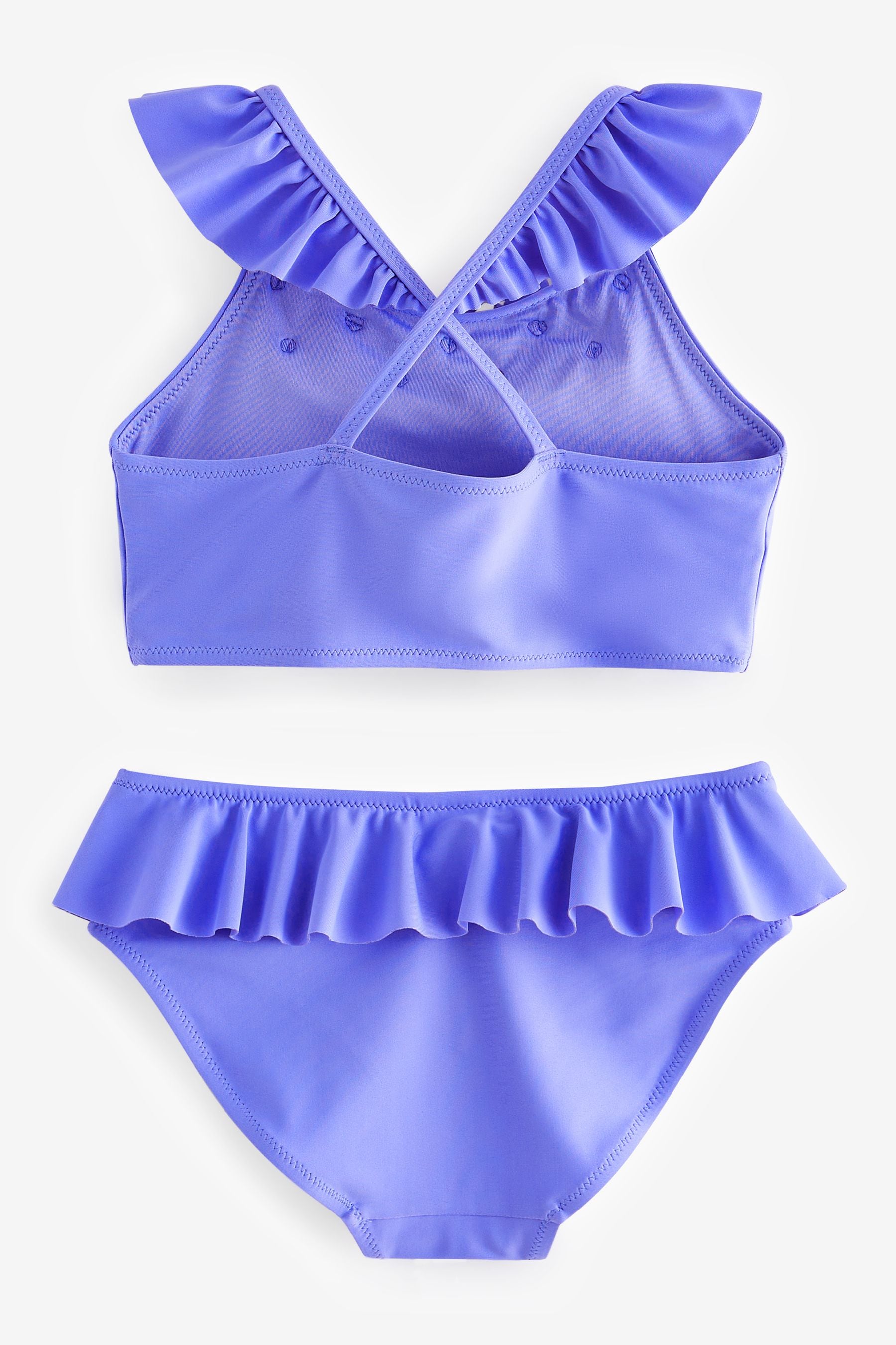 Blue Floral Ruffle Bikini (3-16yrs)