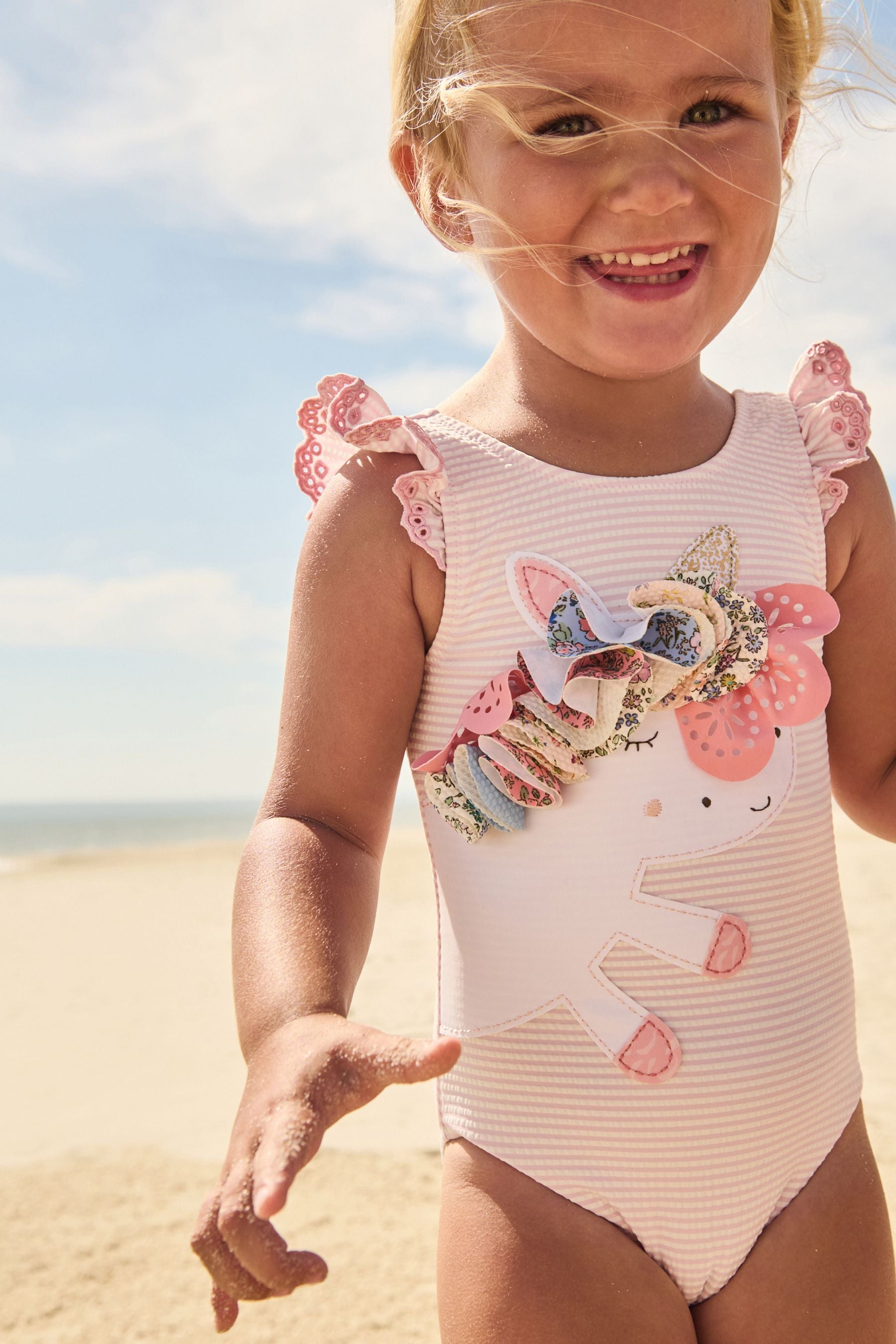 Yellow Daisy Frill Swimsuit (3mths-7yrs)