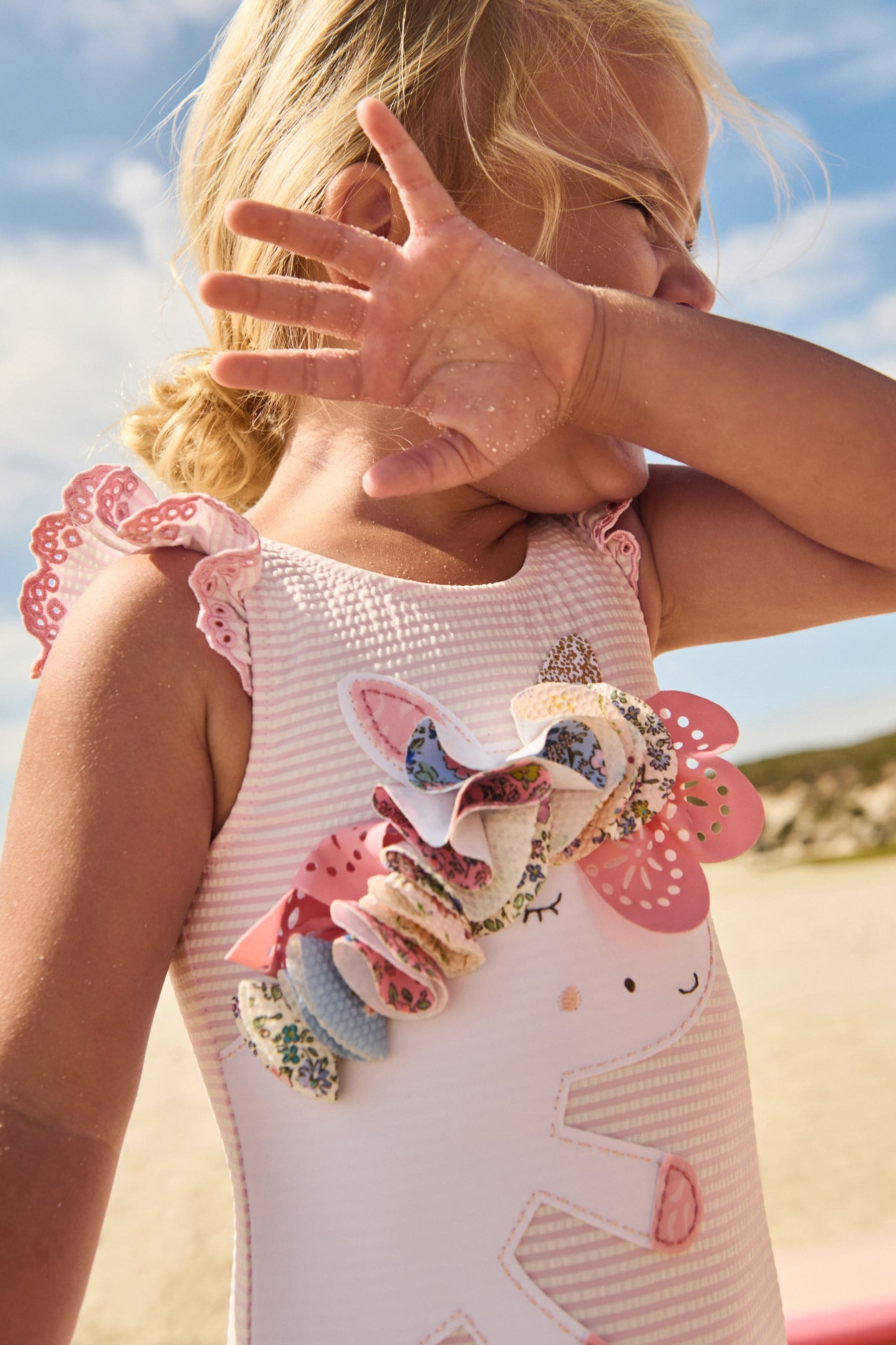 Yellow Daisy Frill Swimsuit (3mths-7yrs)