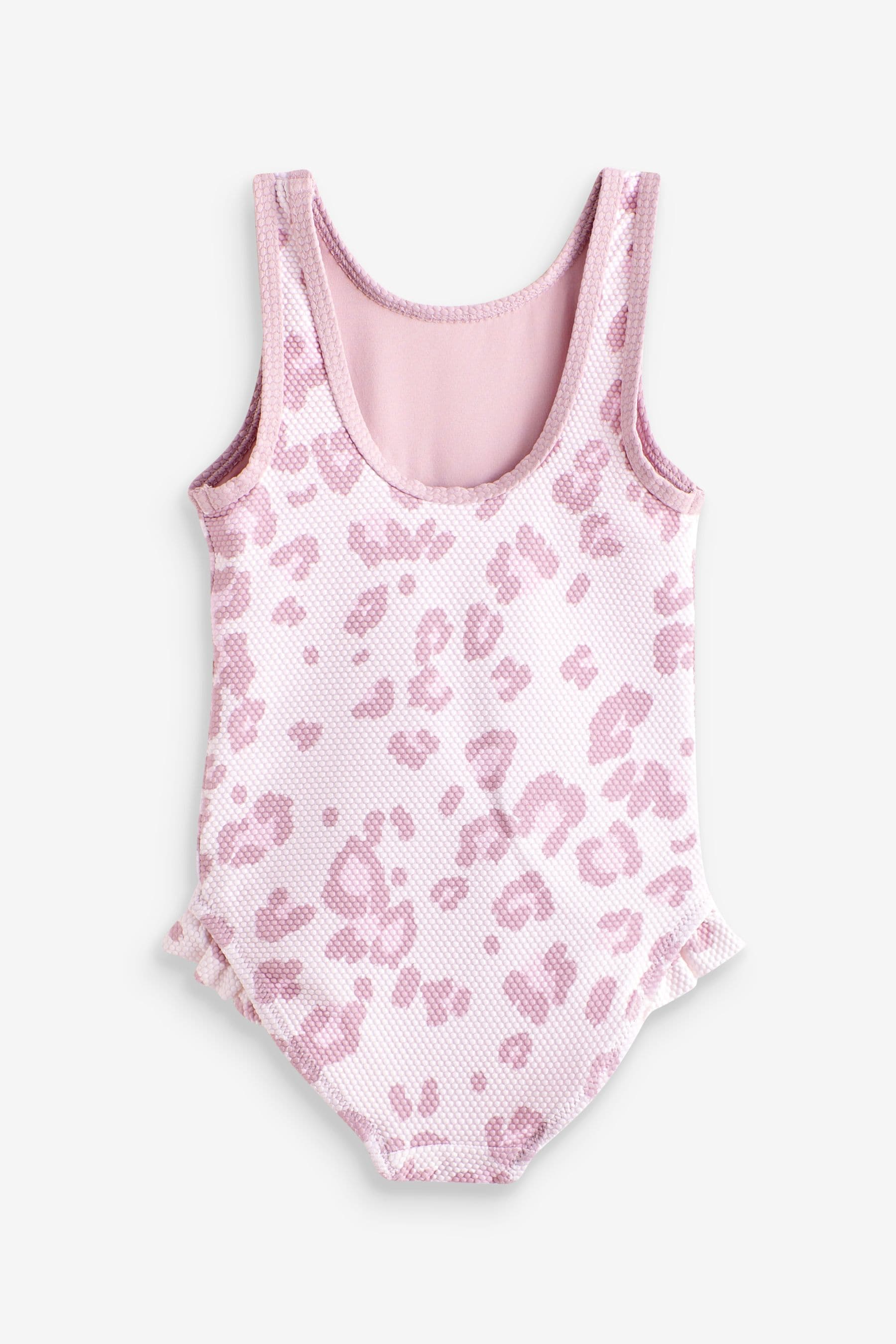 Purple Animal Print Frill Swimsuit (3mths-10yrs)