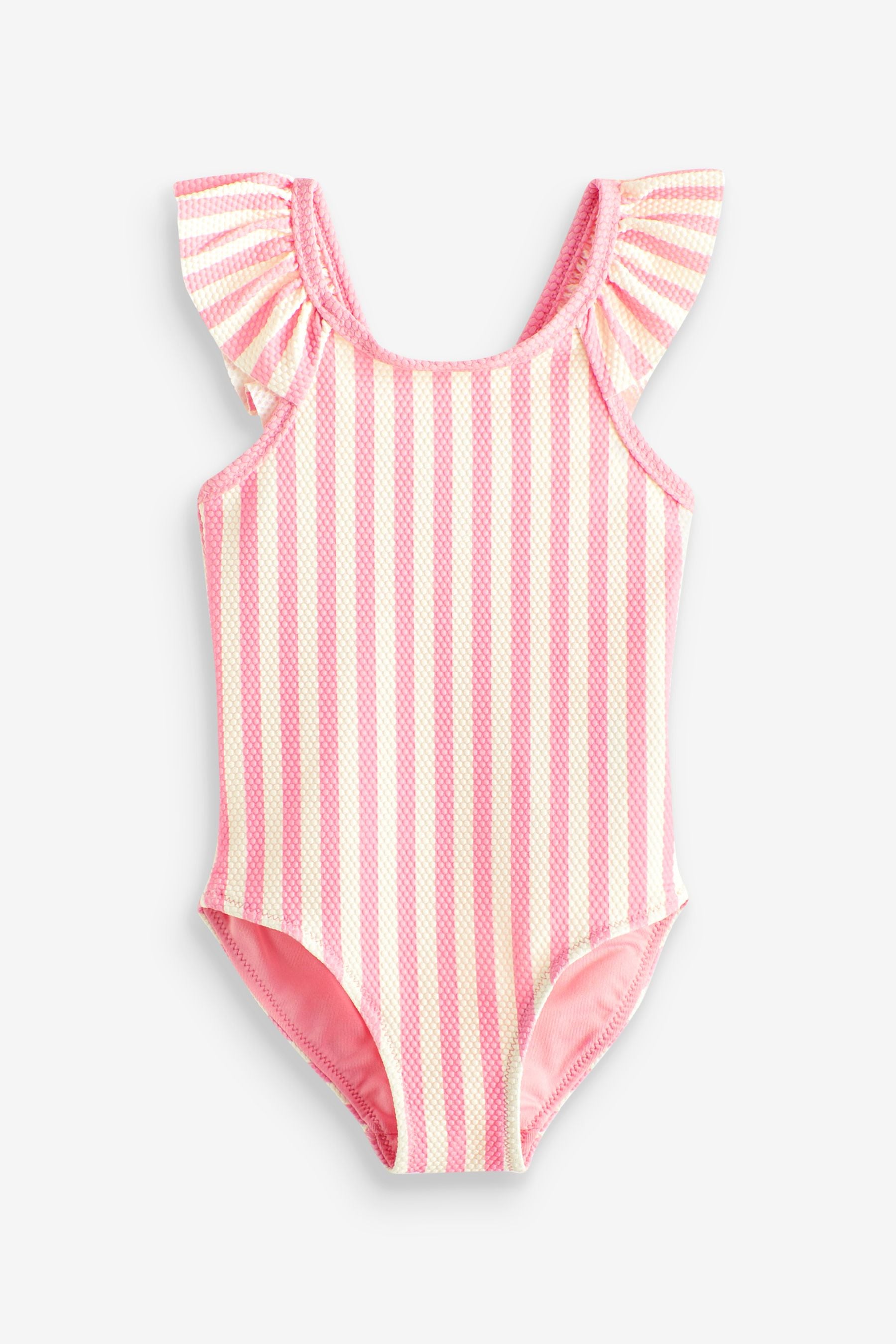 Pink Frill Sleeve Swimsuit (3mths-7yrs)