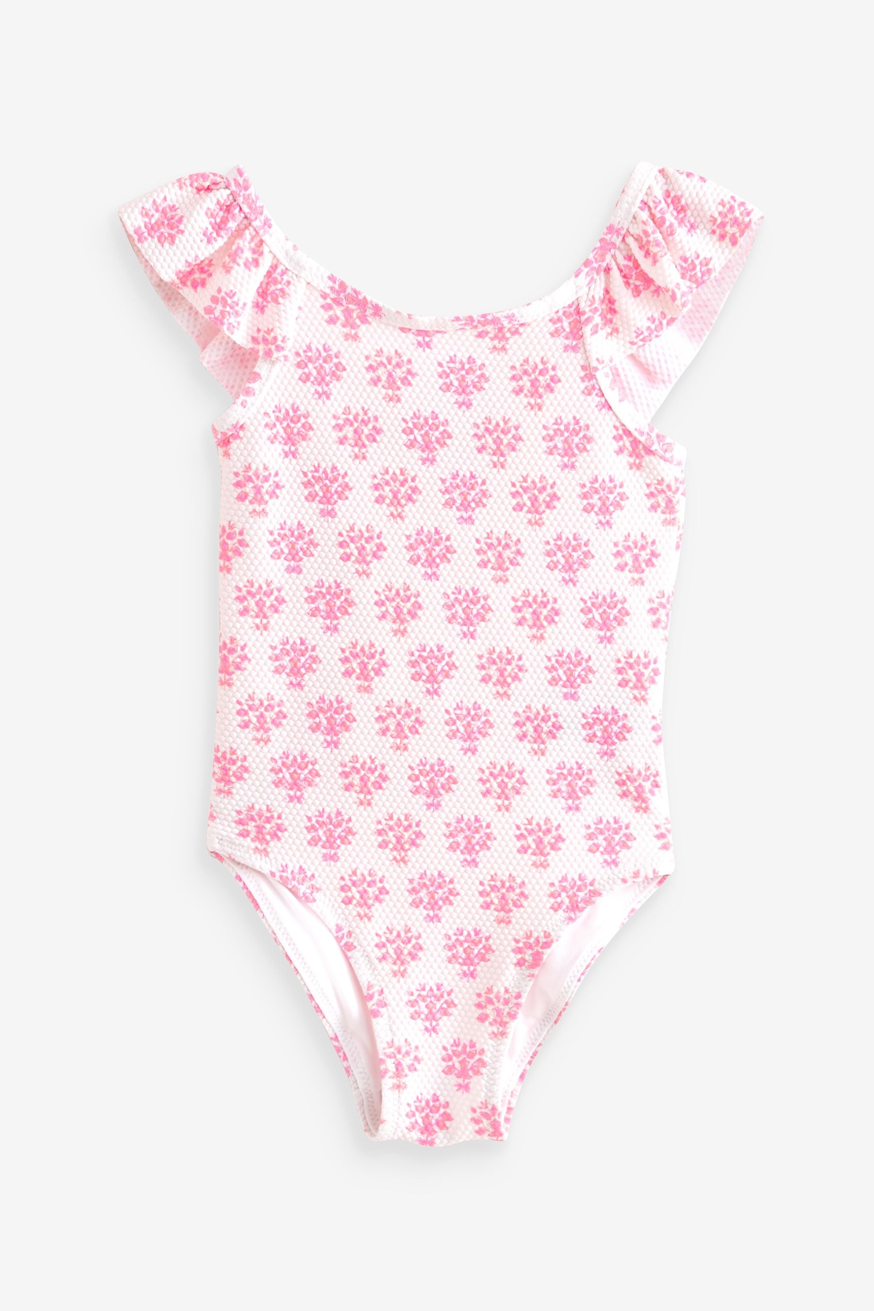 Pink Floral Frill Swimsuit (3mths-7yrs)