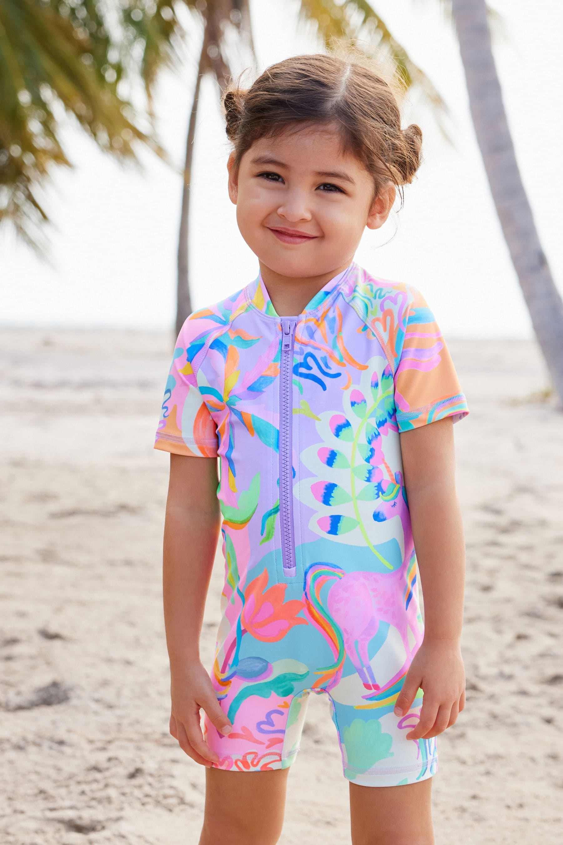 Multi Bright Unicorn Sunsafe Swimsuit (3mths-7yrs)