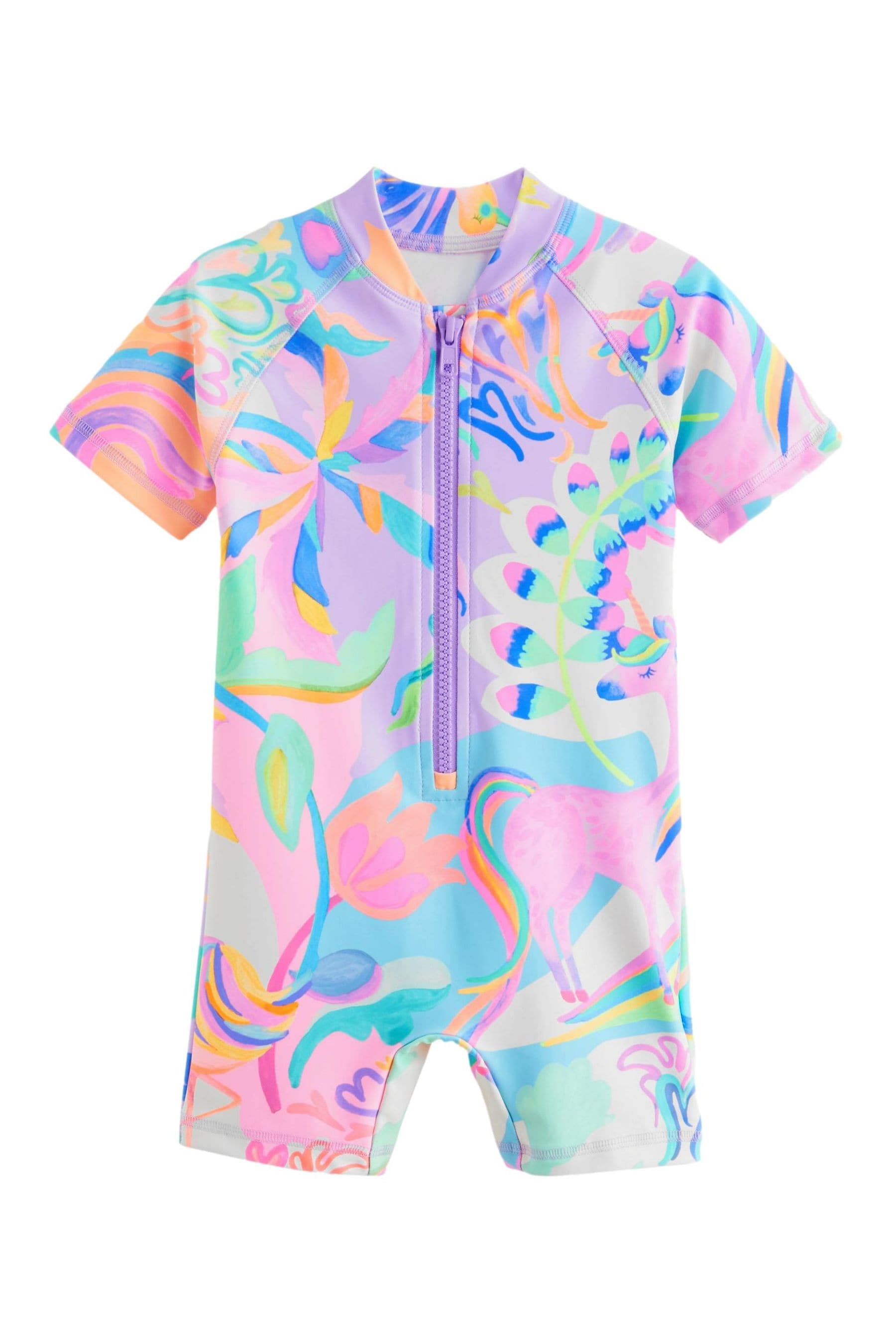 Multi Bright Unicorn Sunsafe Swimsuit (3mths-7yrs)