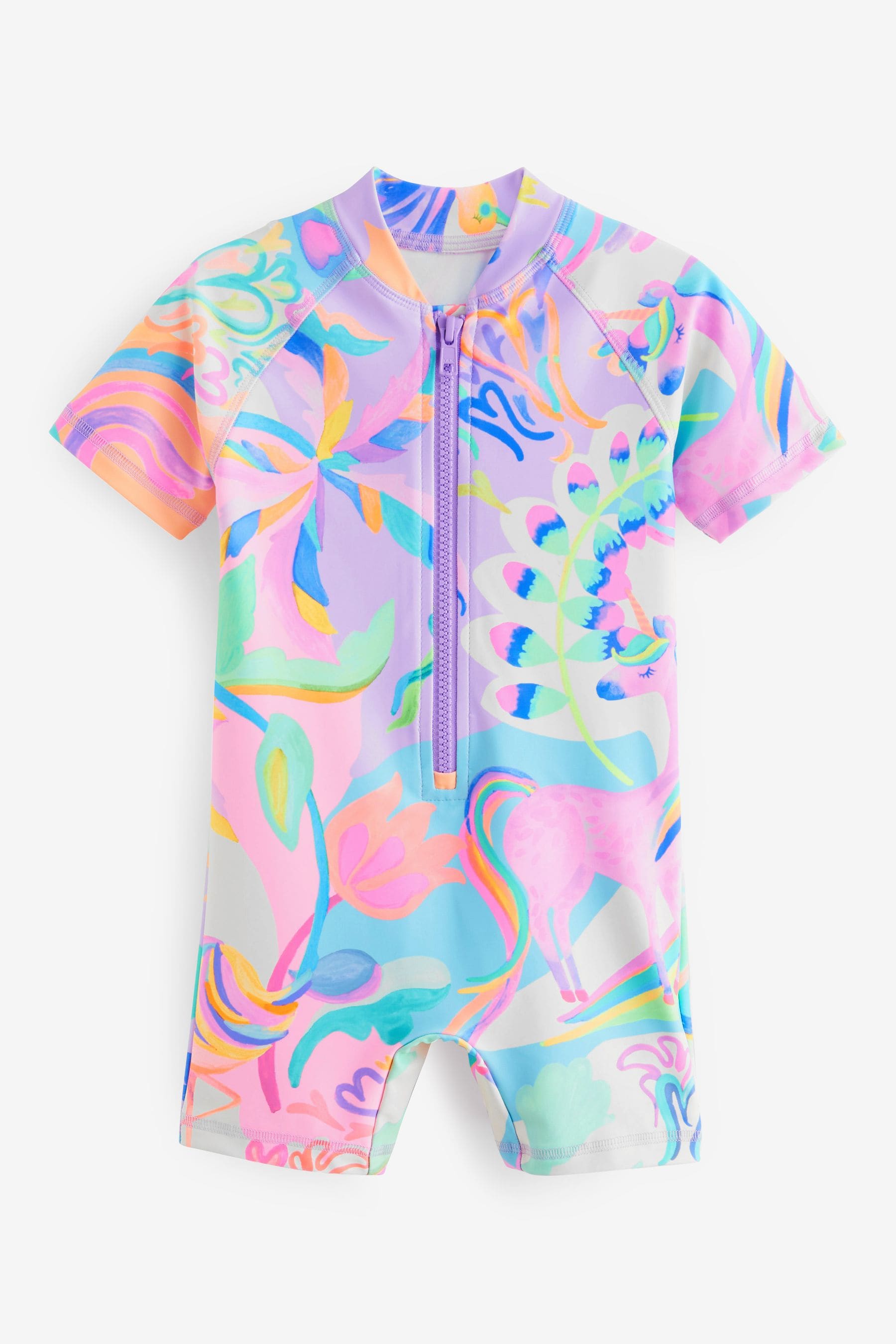 Multi Bright Unicorn Sunsafe Swimsuit (3mths-7yrs)