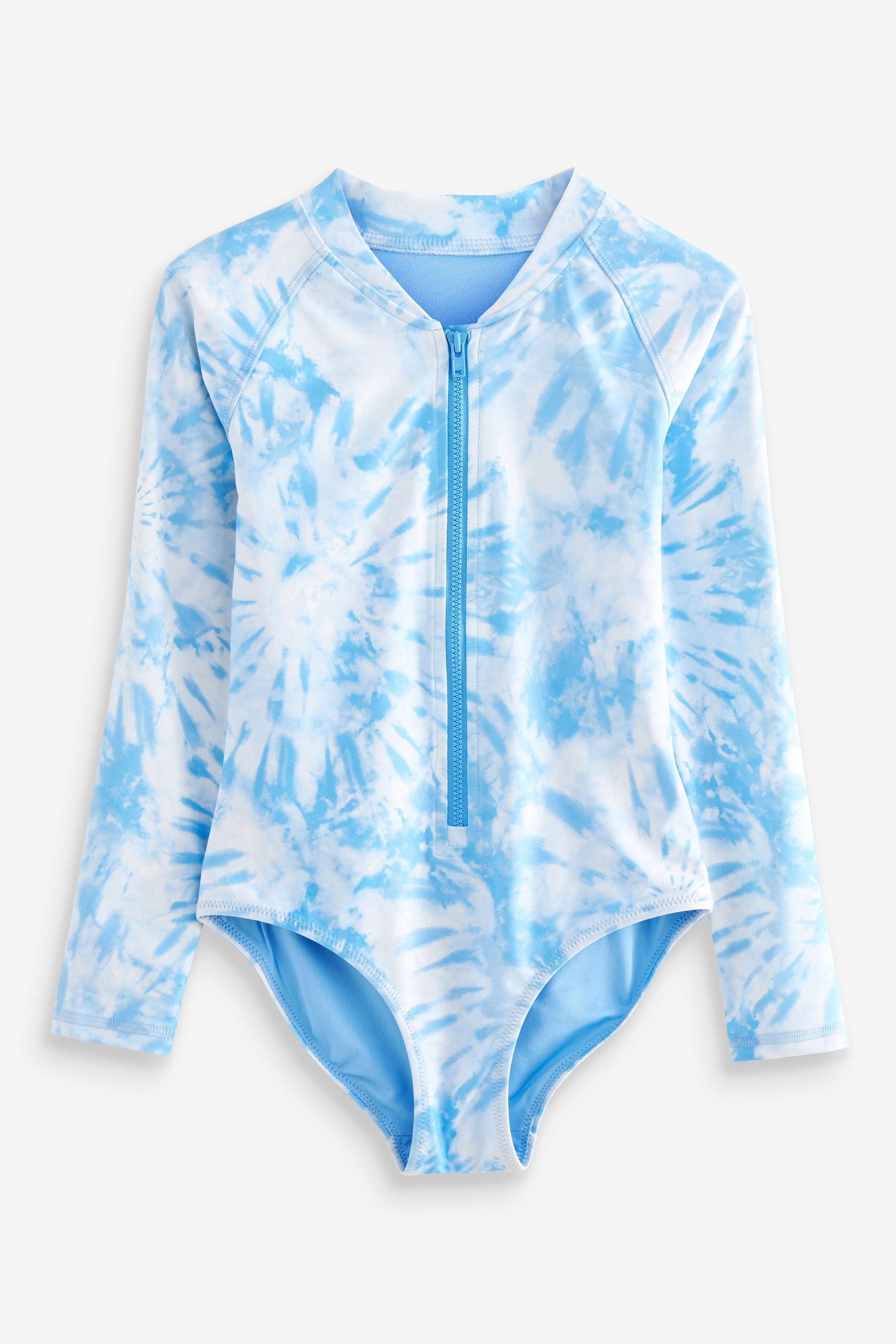 Blue Tie Dye Long Sleeved Swimsuit (3mths-16yrs)