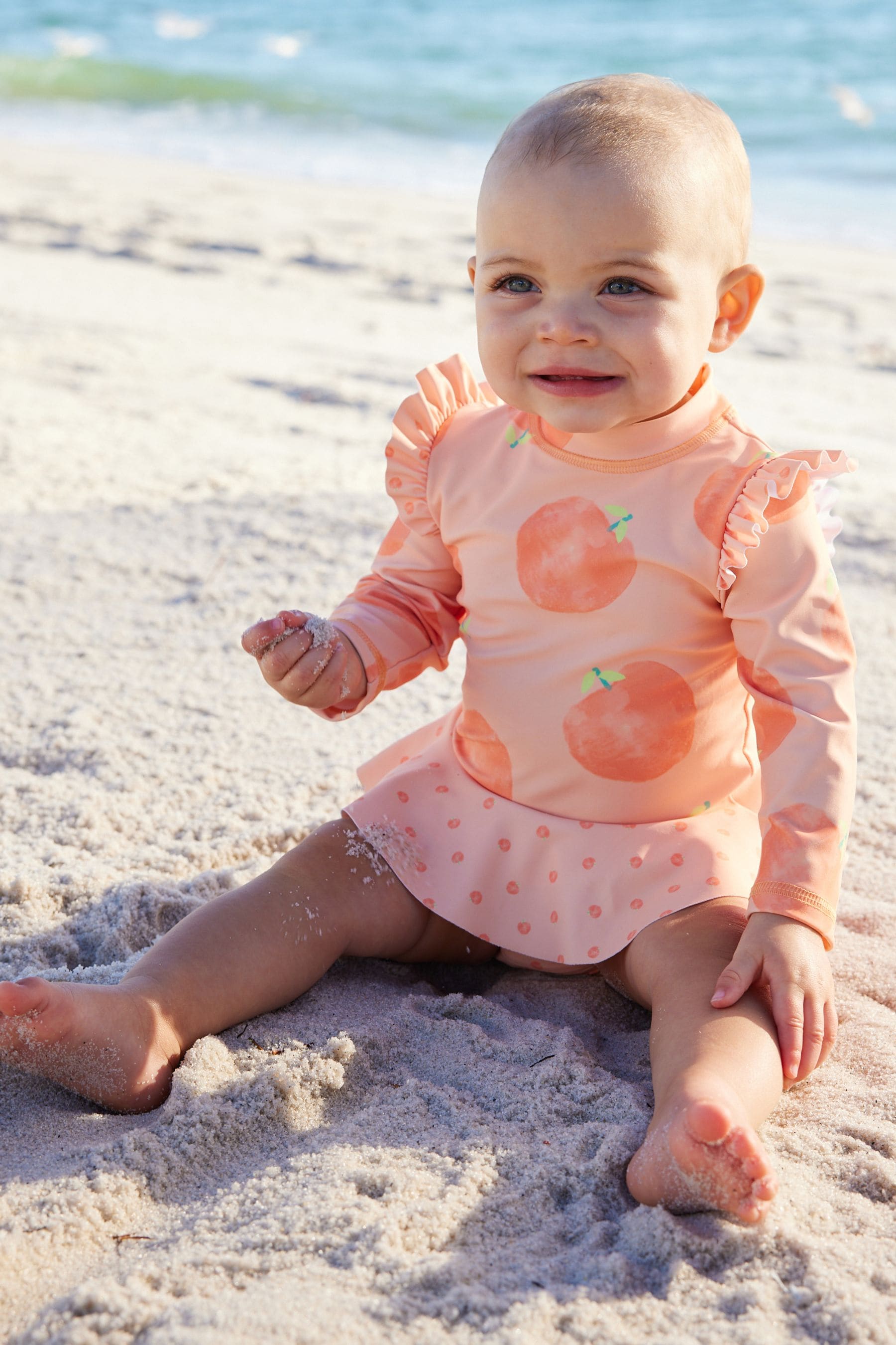 Orange Peach Sunsafe Swim 2 Piece Set (0mths-3yrs)