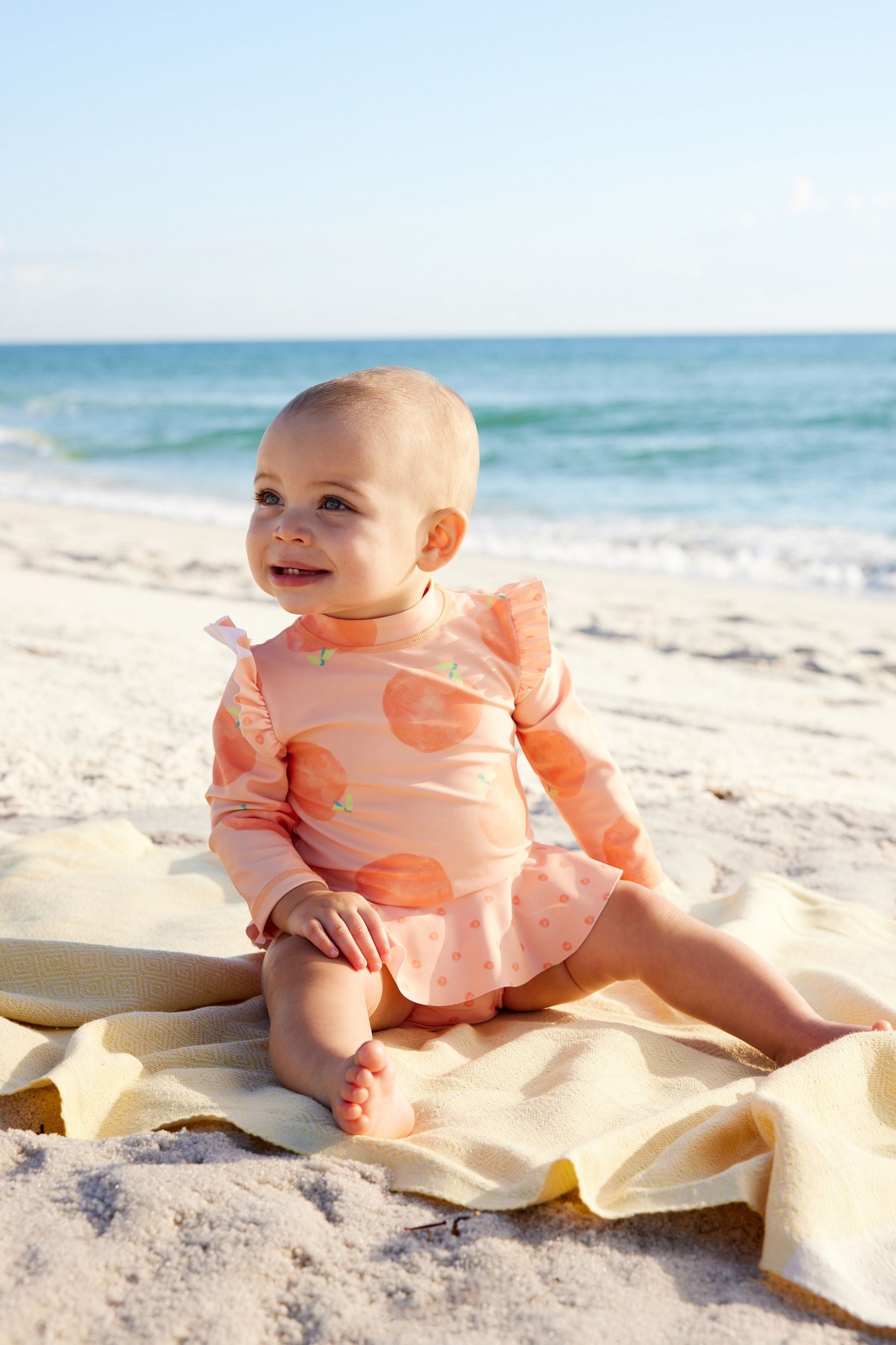 Orange Peach Sunsafe Swim 2 Piece Set (0mths-3yrs)