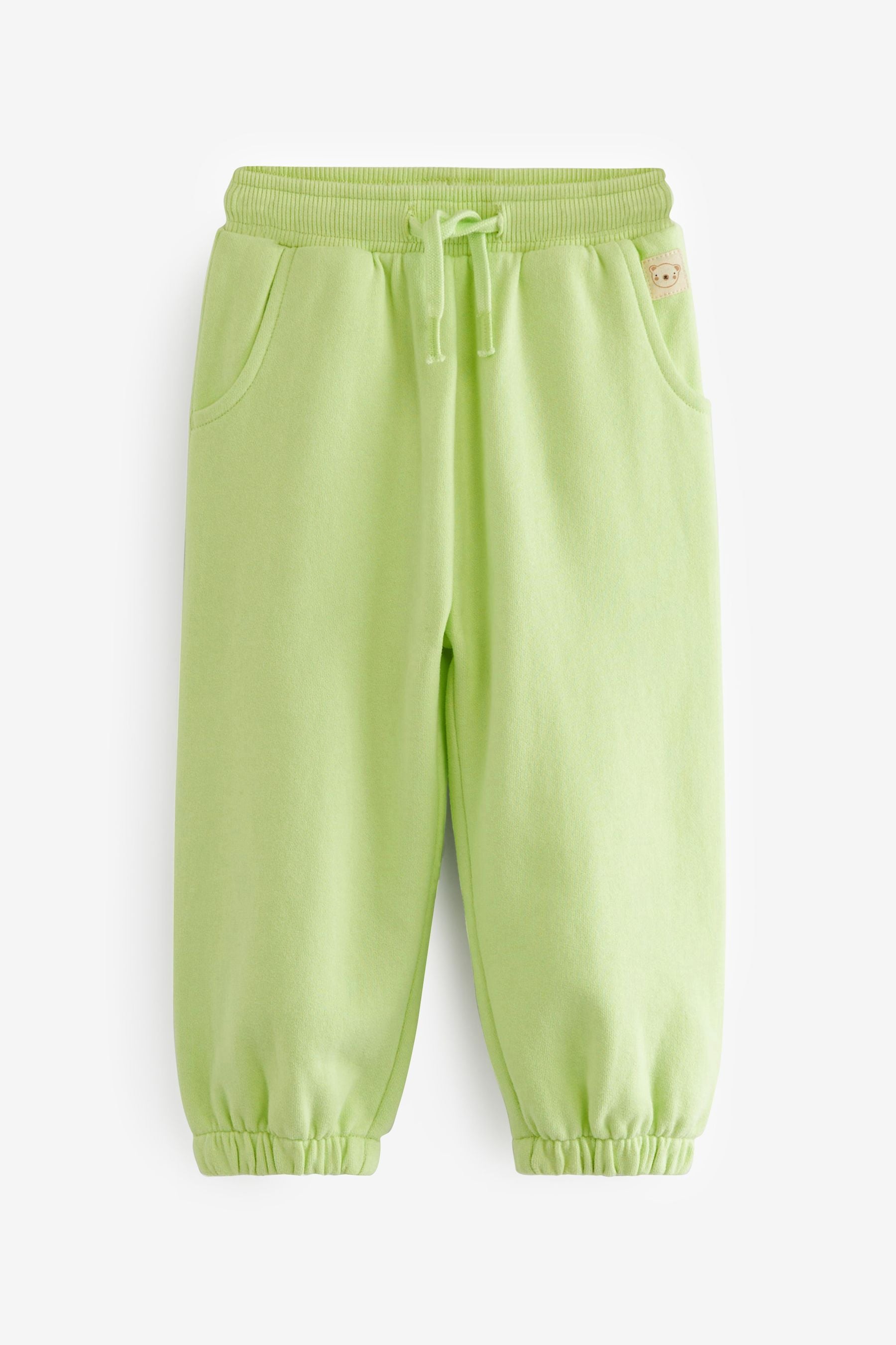 Lime Green Plain Joggers (3mths-7yrs)