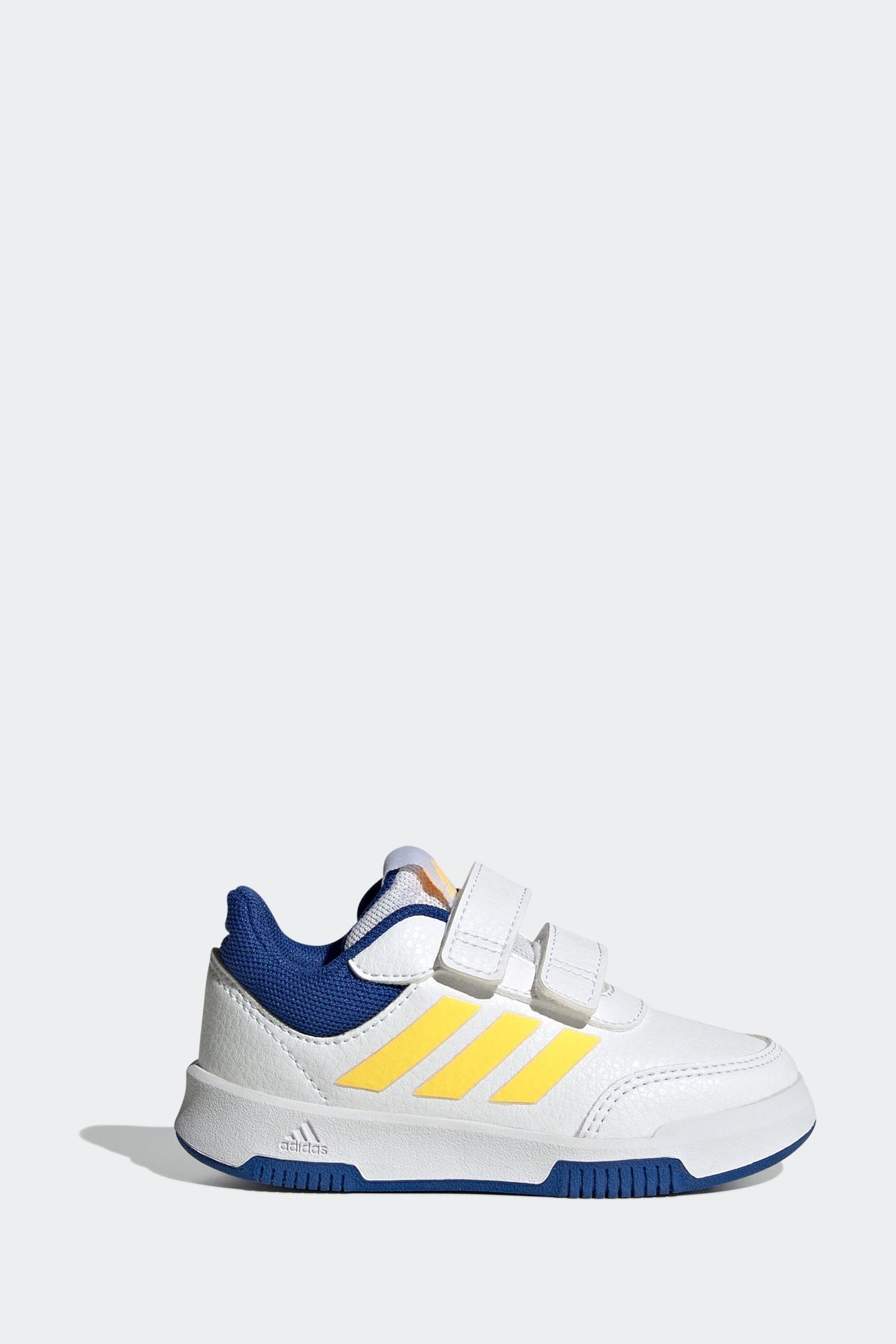 Blue/Yellow adidas Tensaur Hook and Loop Shoes