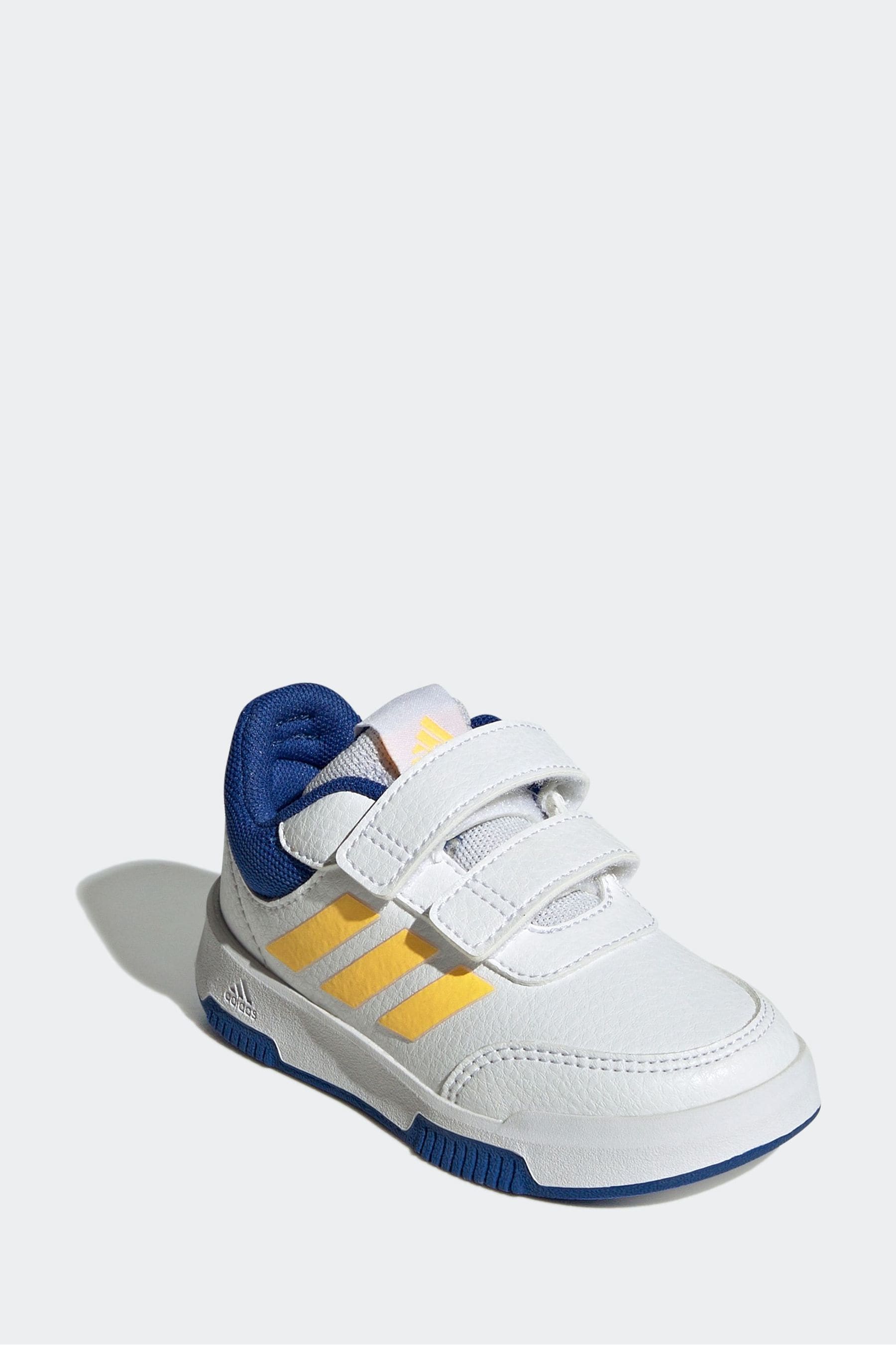 Blue/Yellow adidas Tensaur Hook and Loop Shoes