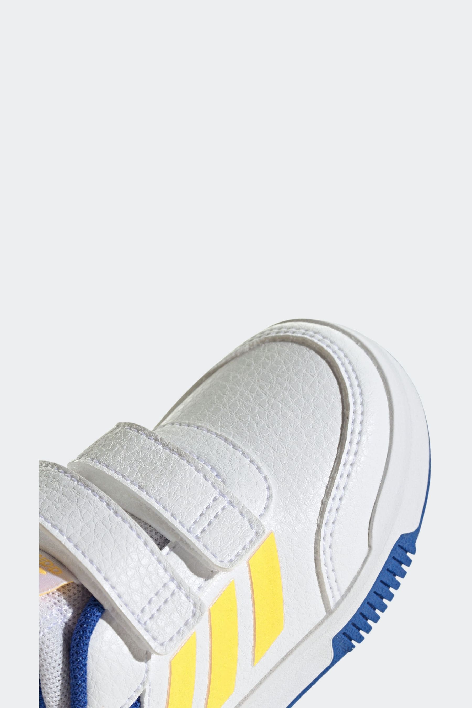 Blue/Yellow adidas Tensaur Hook and Loop Shoes