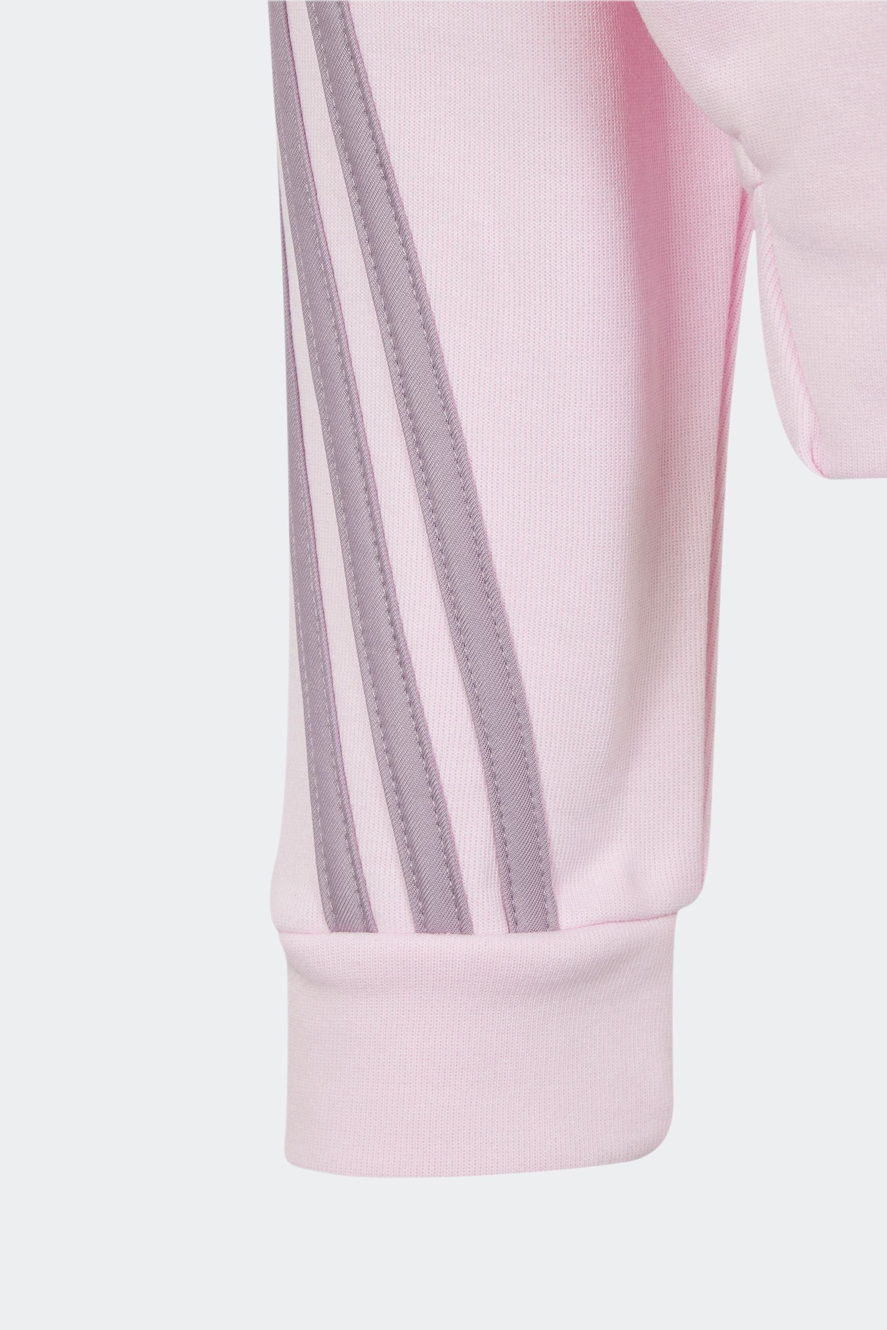 adidas Pink Light Future Icons 3-Stripes Full-Zip Hoodie