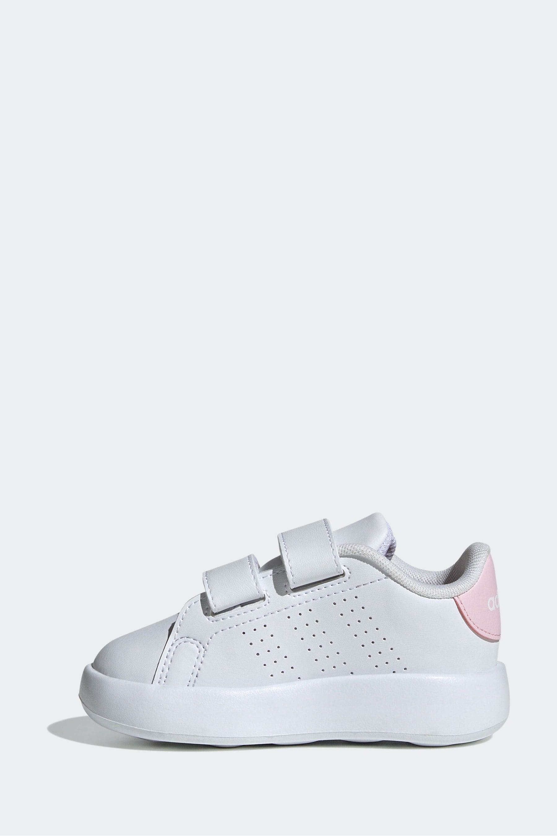 White/Pink adidas Sportswear Advantage Trainers