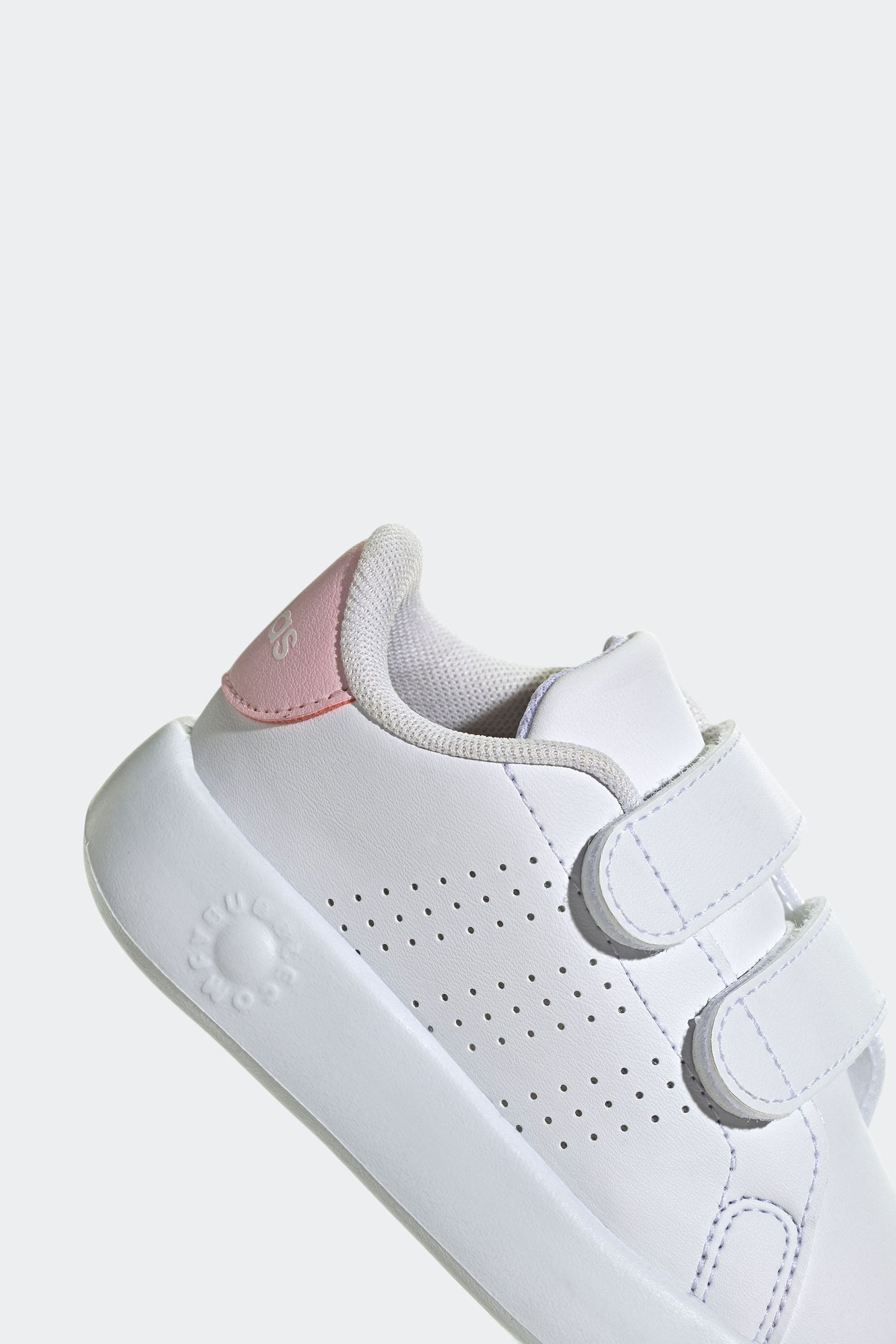 White/Pink adidas Sportswear Advantage Trainers