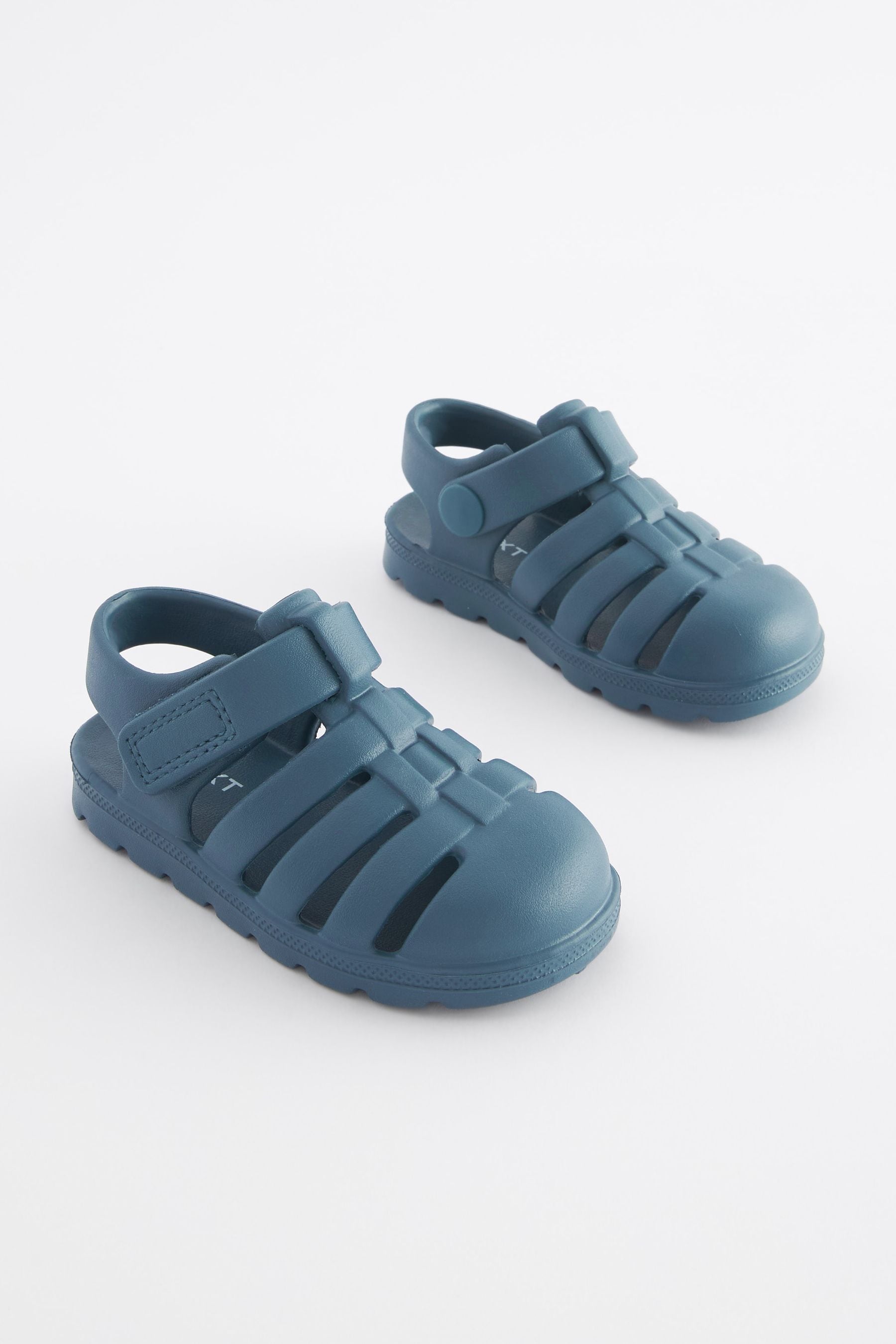 Teal Blue Fisherman Jelly Sandals