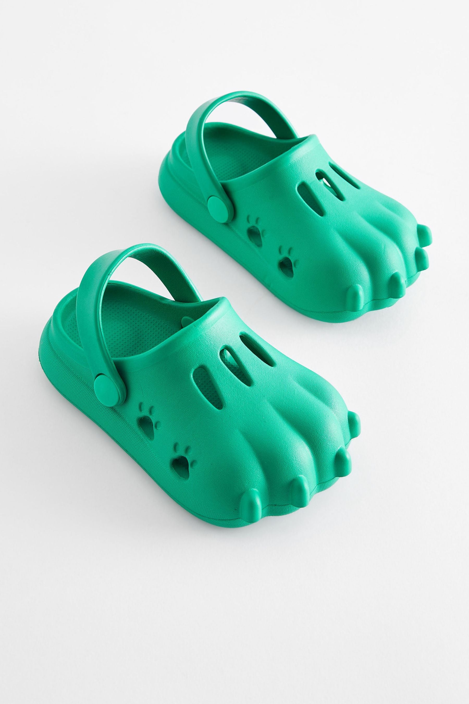 Bright Green 3D Claw Clogs