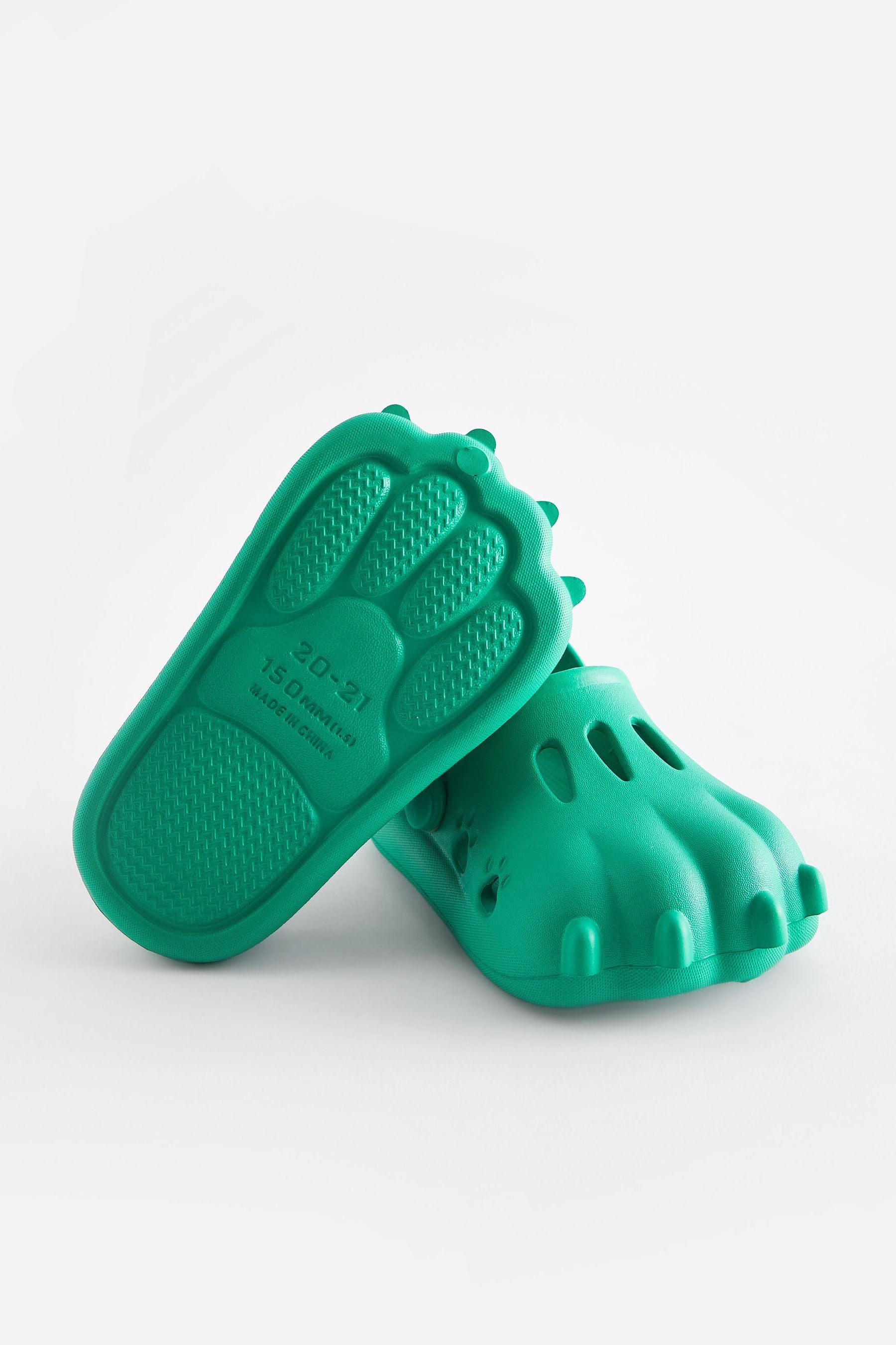 Bright Green 3D Claw Clogs