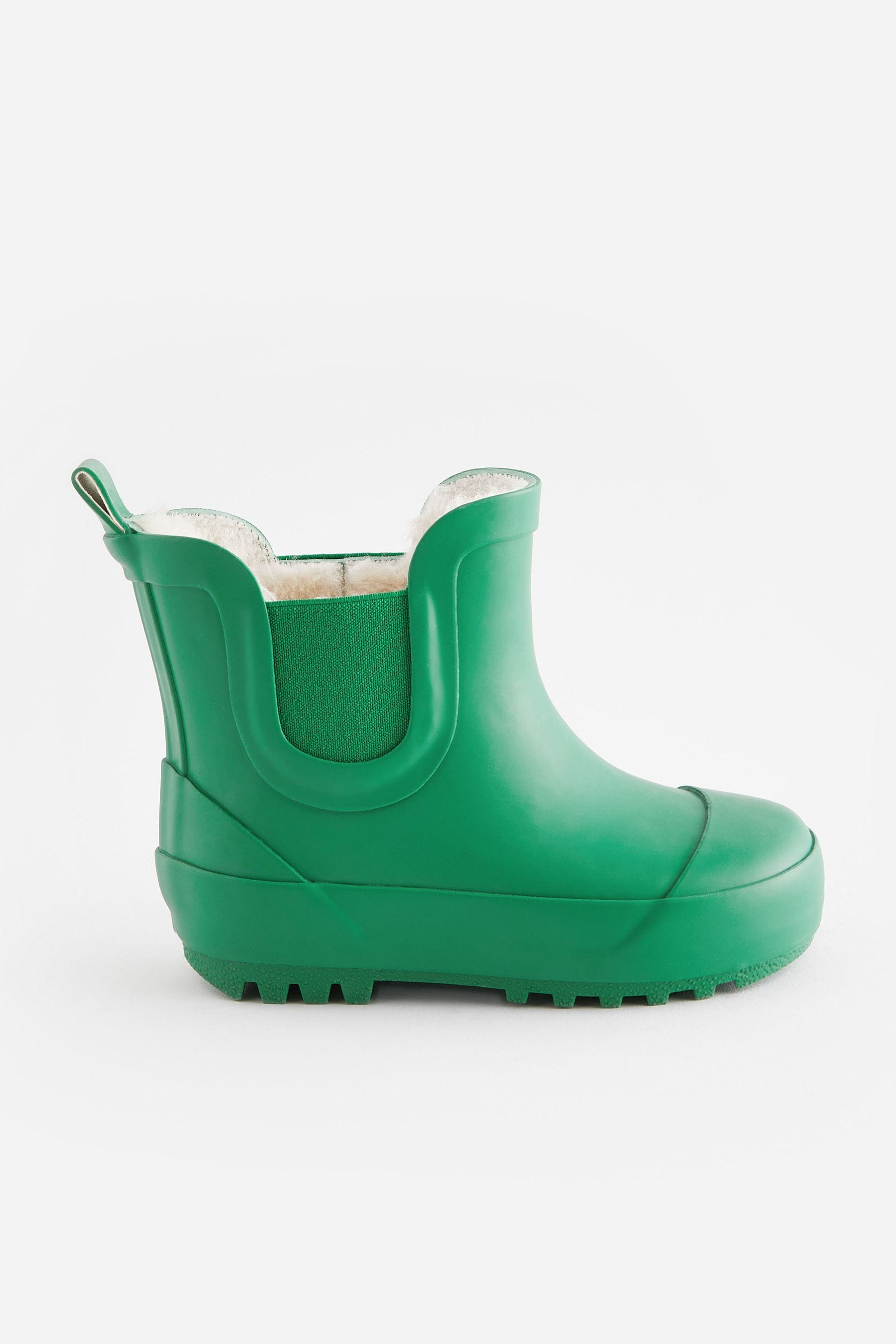 Bright Green Warm Lined Ankle Wellies