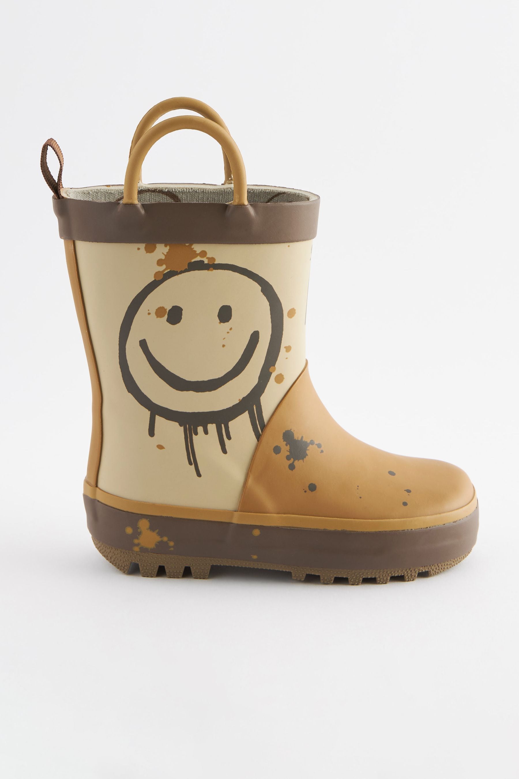 Yellow Splat Handle Wellies