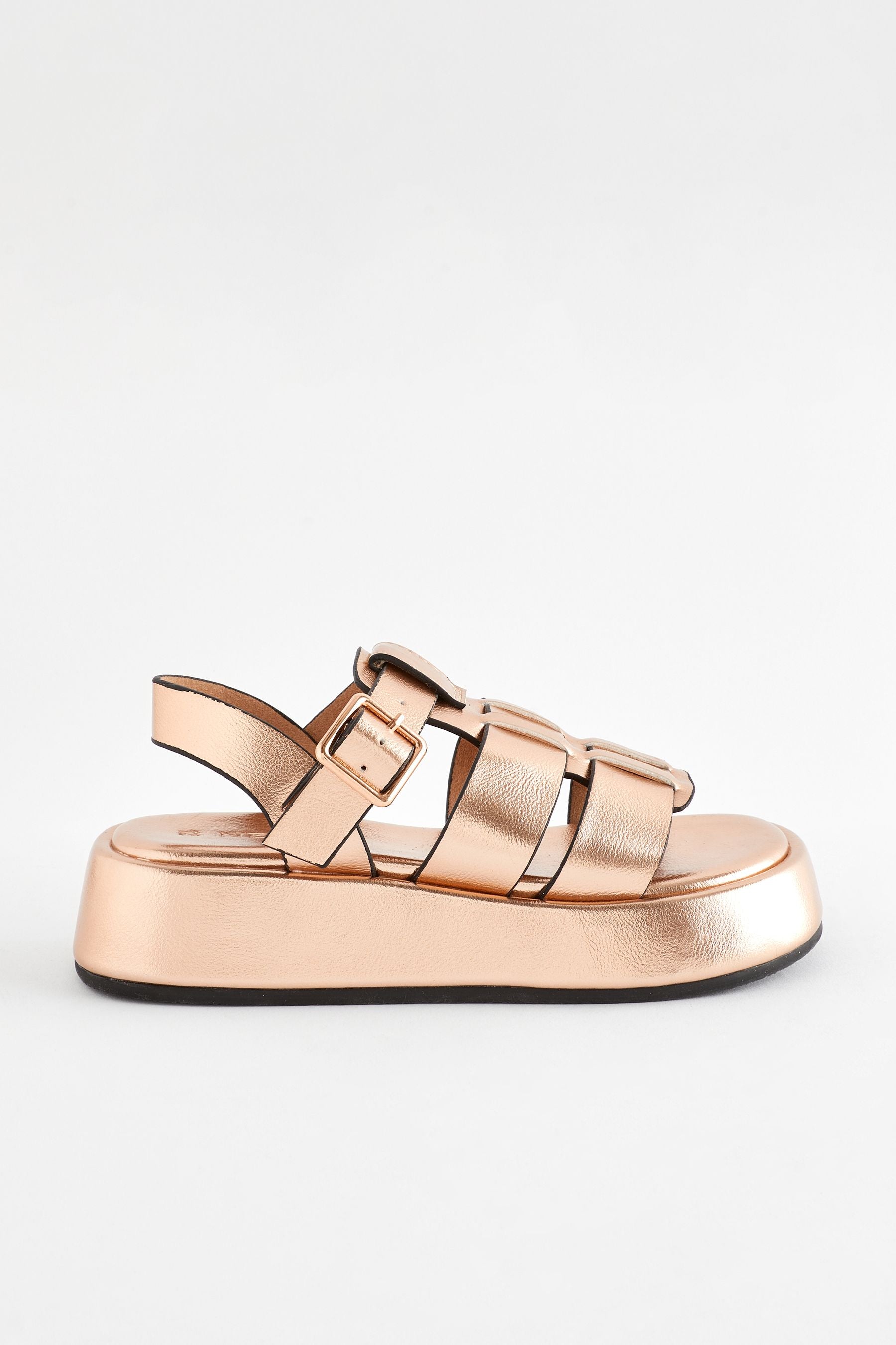 Rose Gold Chunky Gladiator Sandals