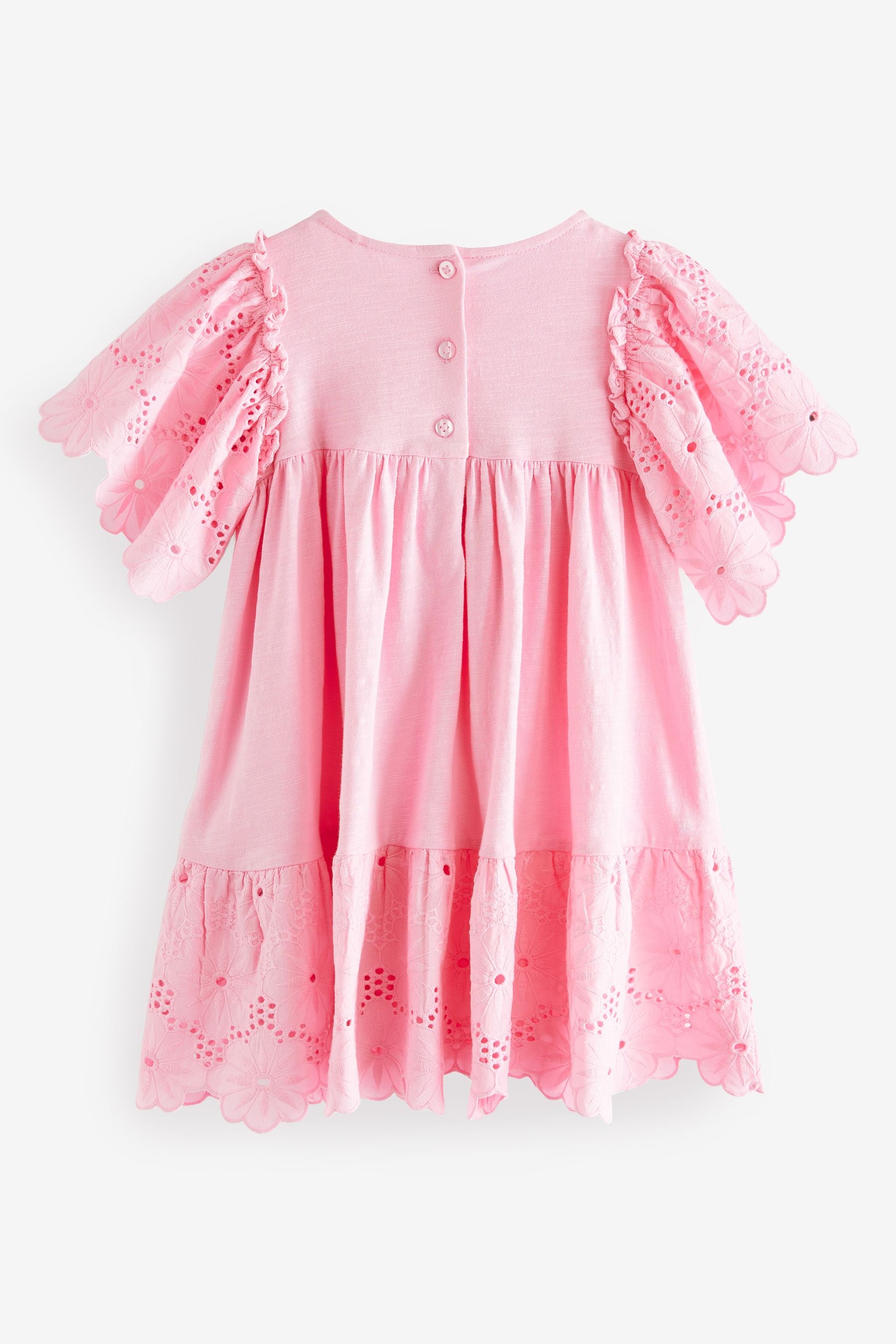 Pink Broderie Dress (3mths-7yrs)