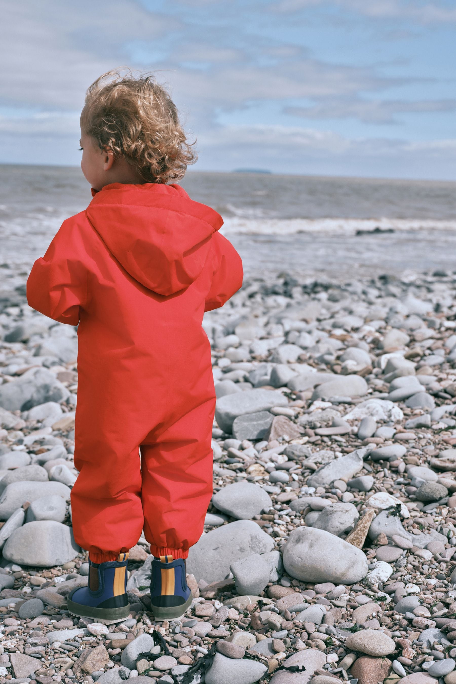 Red Waterproof Fleece Lined Puddlesuit (3mths-7yrs)