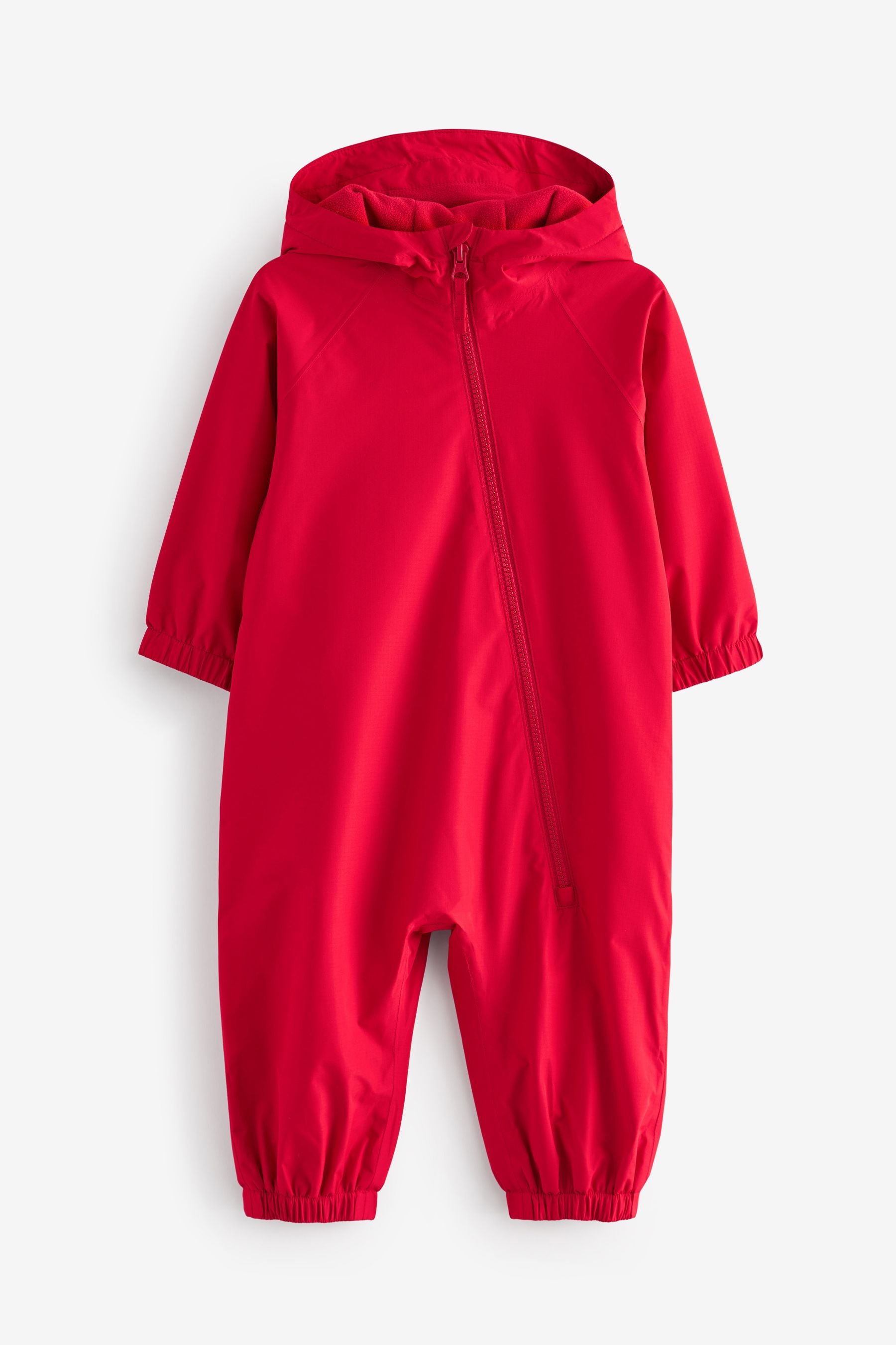 Red Waterproof Fleece Lined Puddlesuit (3mths-7yrs)