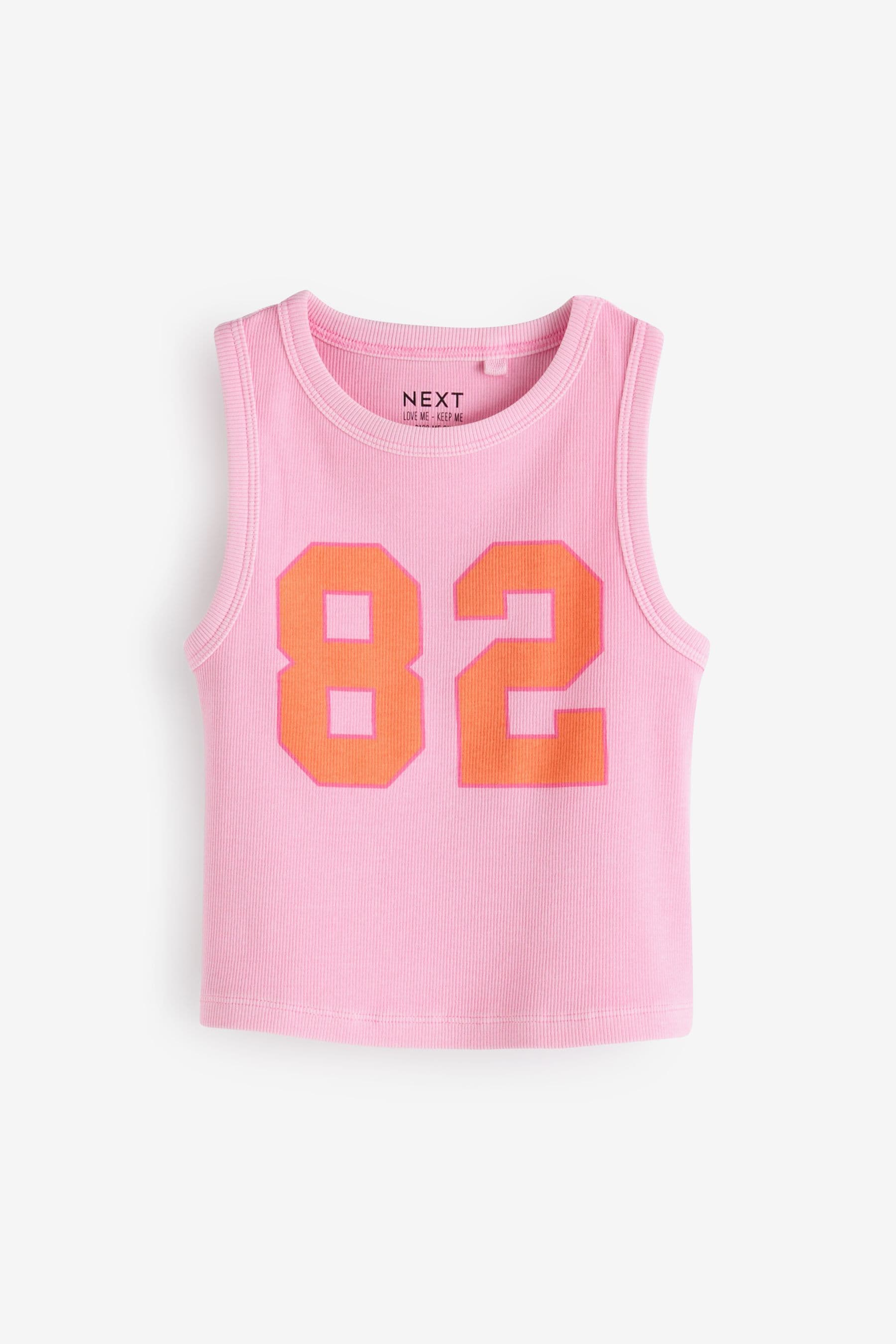 Pink Varsity Graphic Boxy Vest (3-16yrs)