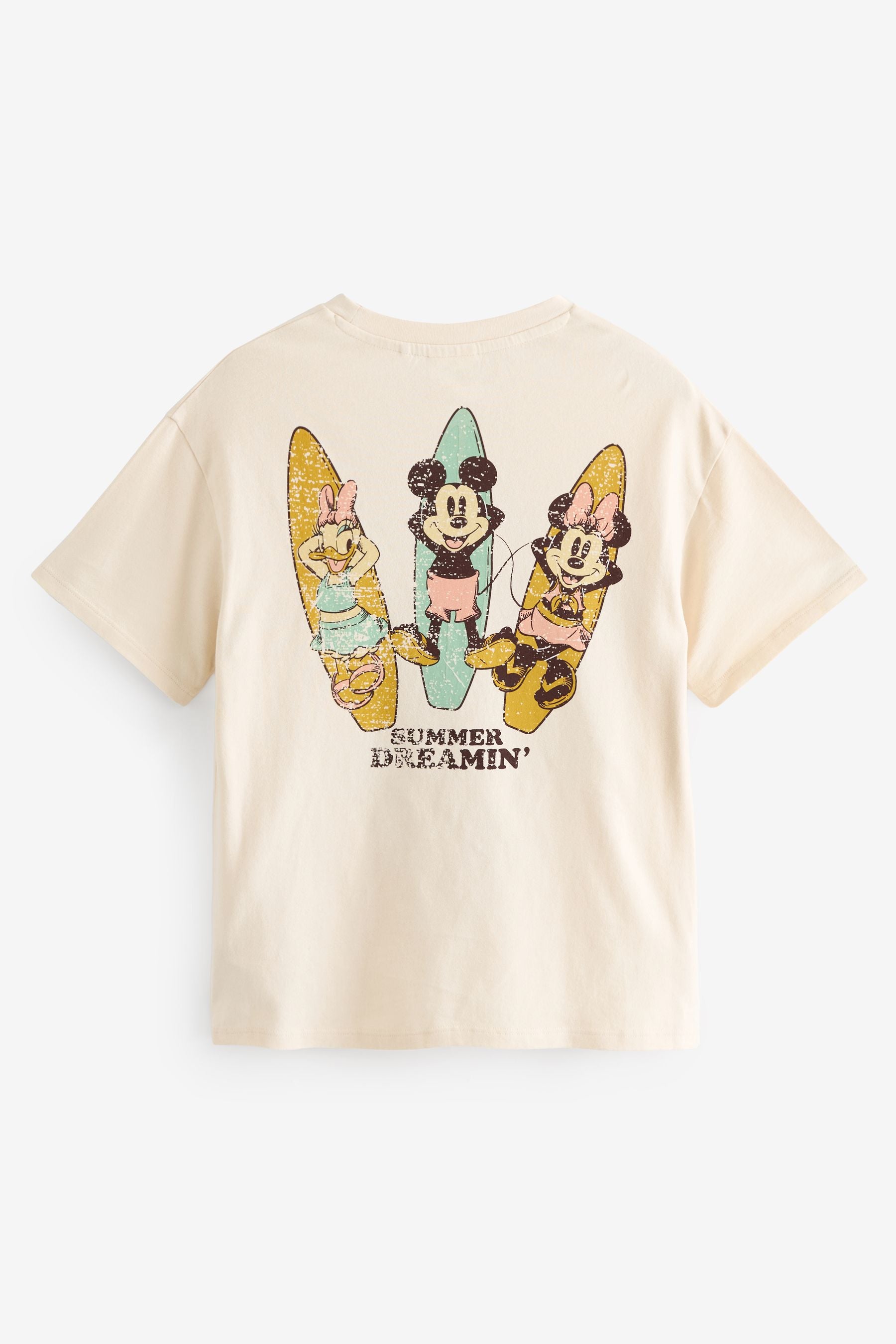 Cream Oversized Sequin Minnie Mouse License T-Shirt (3-16yrs)