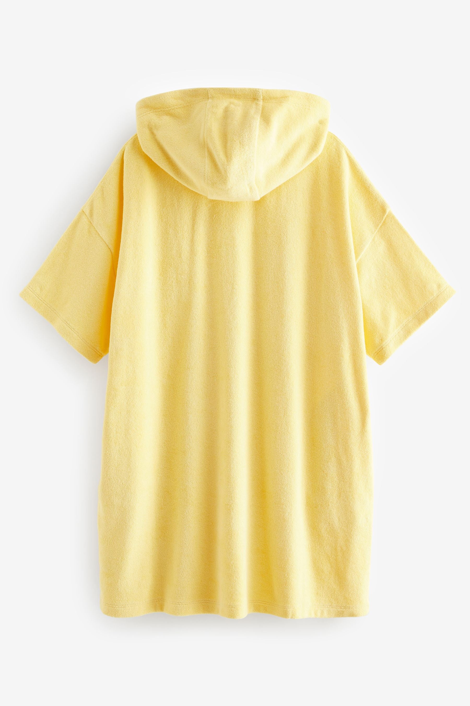 Yellow Oversized Hooded Towelling Cover-Up