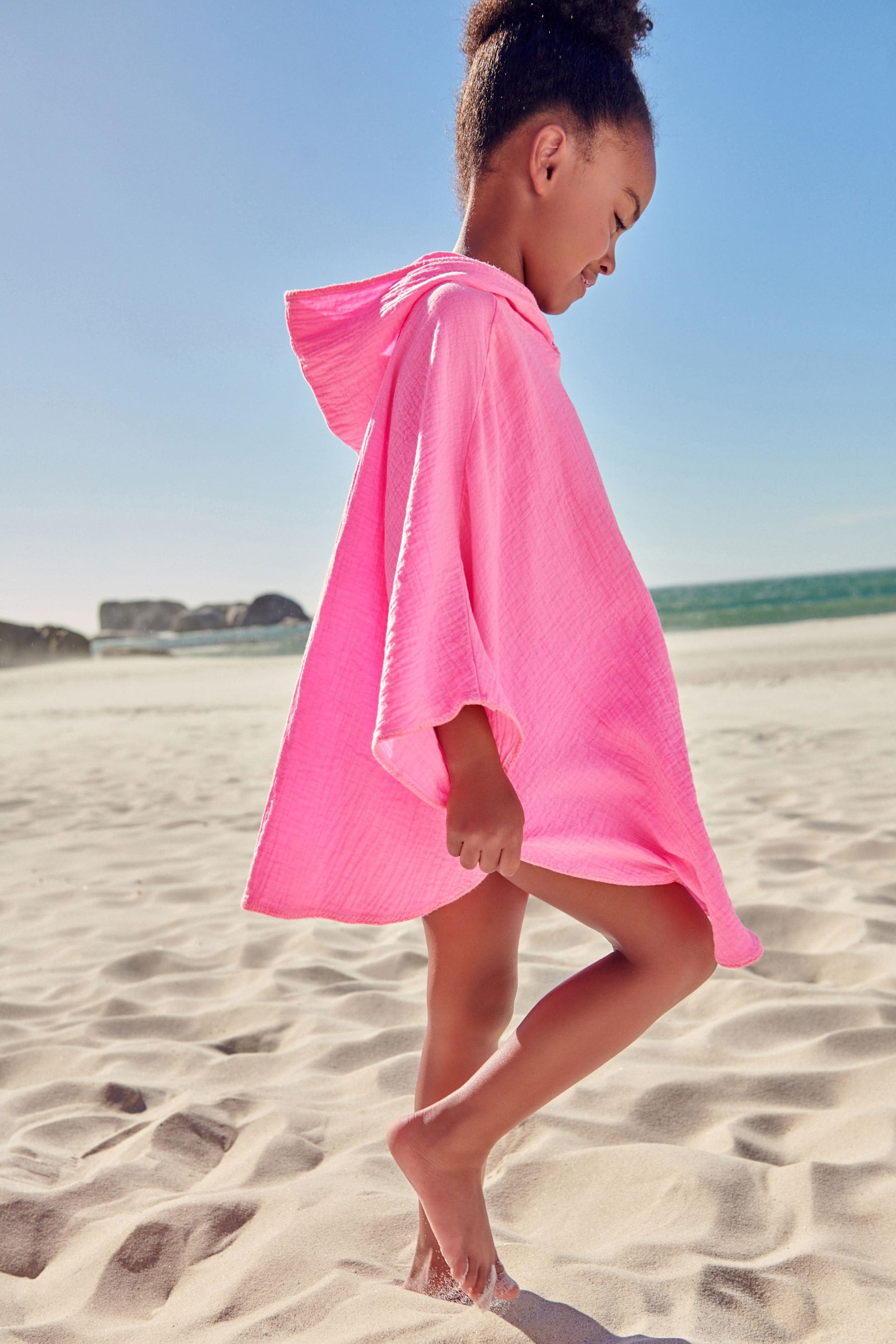 Pink 100% Cotton Kaftan (3-16yrs)