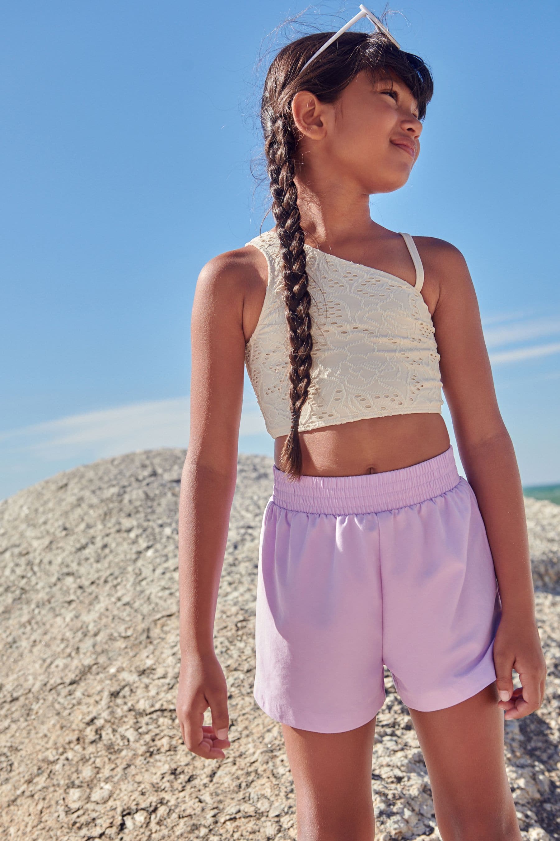 Lilac Purple Beach Shorts (3-16yrs)