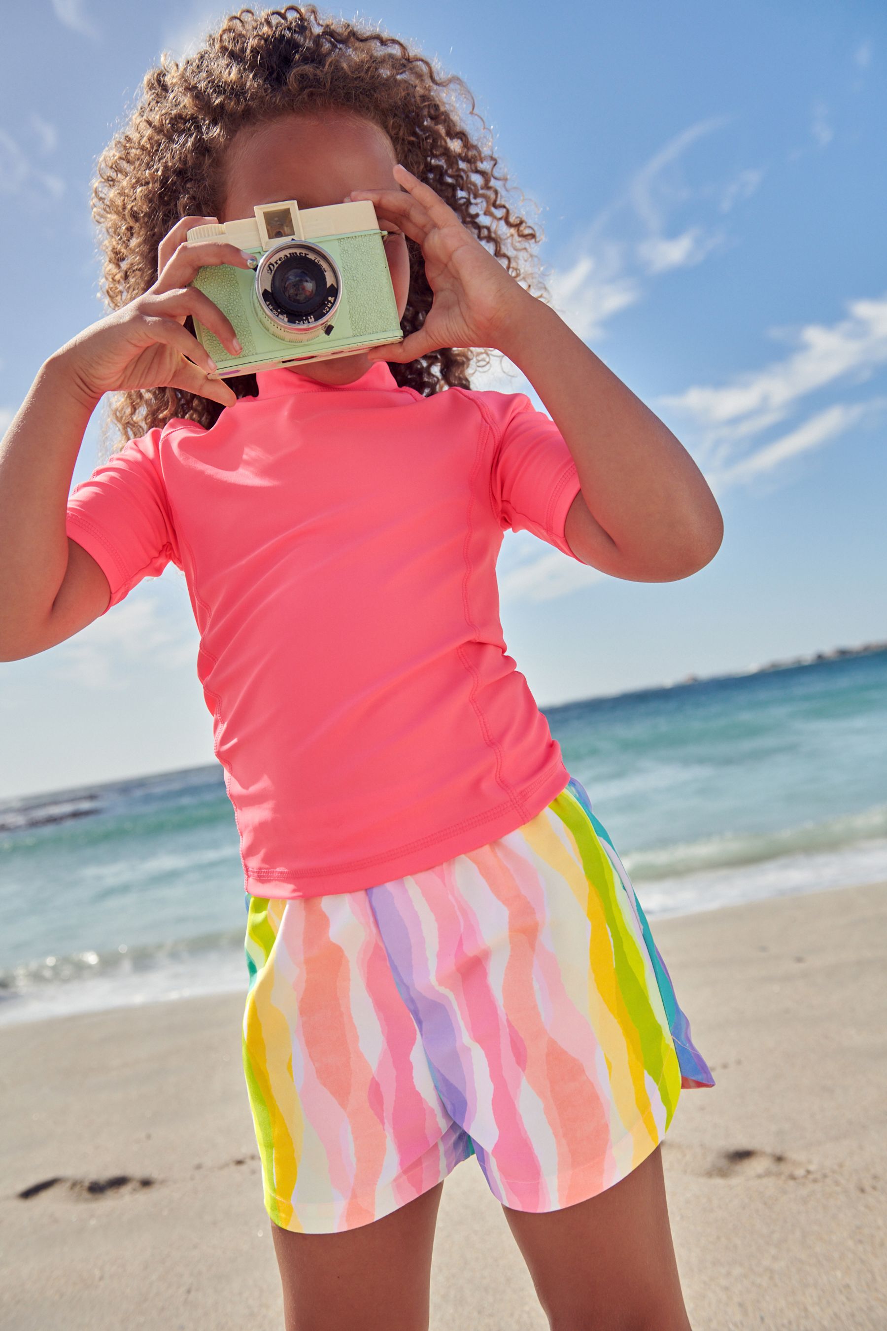 Multi Rainbow Beach Shorts