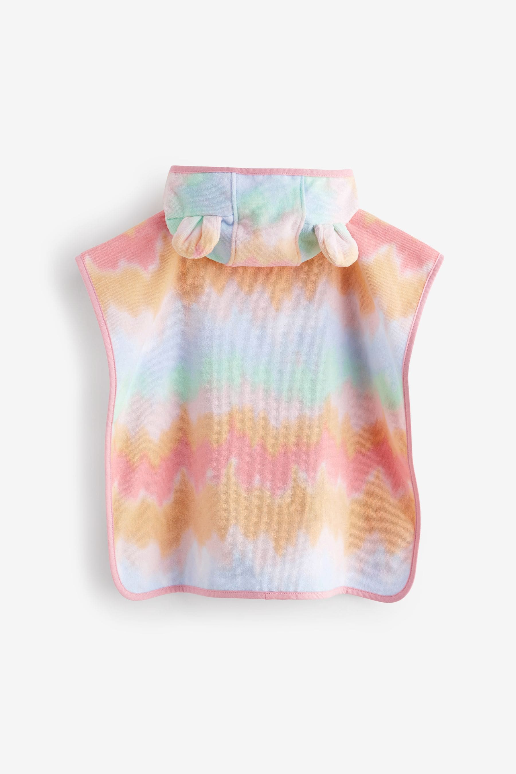 Multi Tie Dye Towelling Poncho