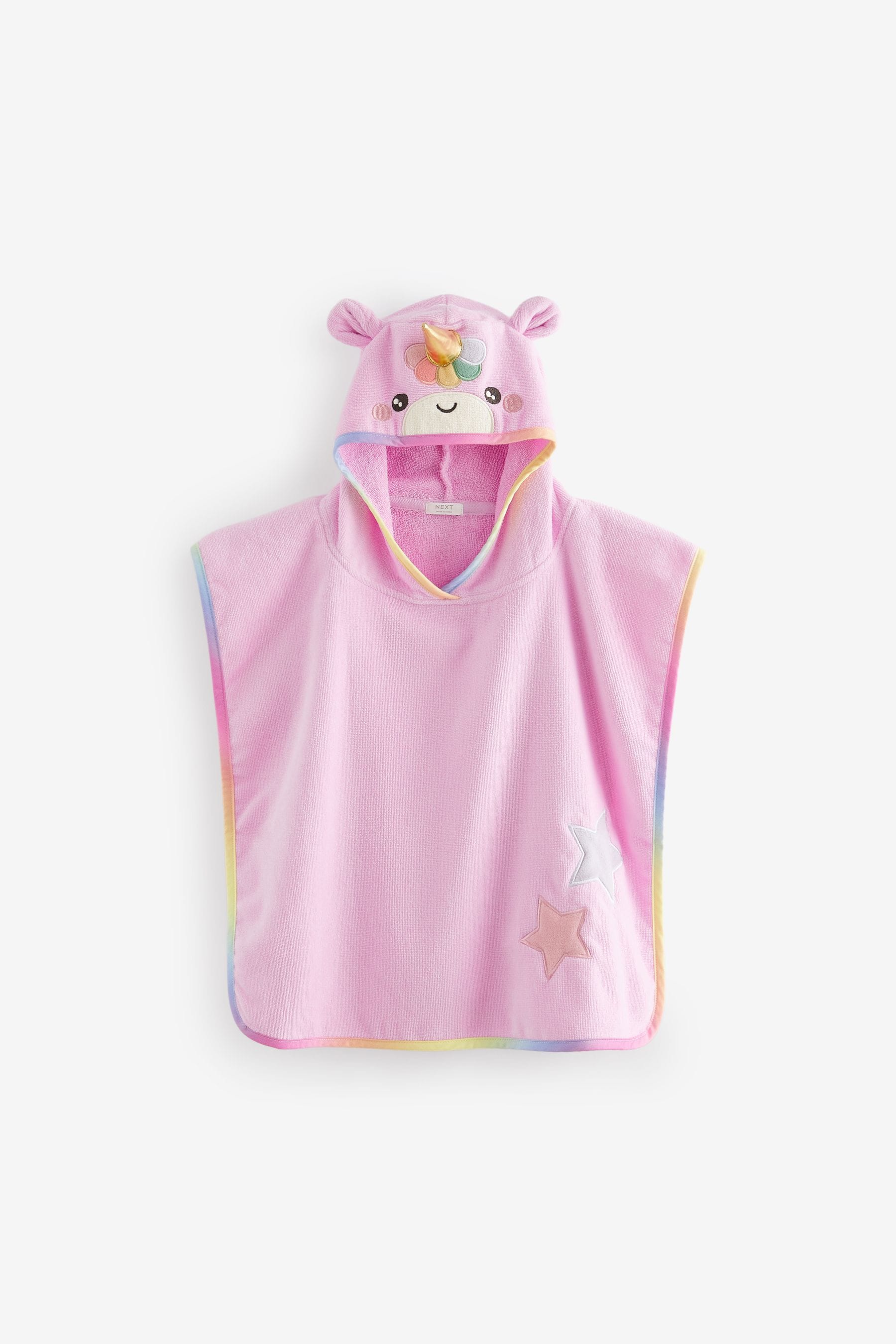 Pink Unicorn Towelling Poncho