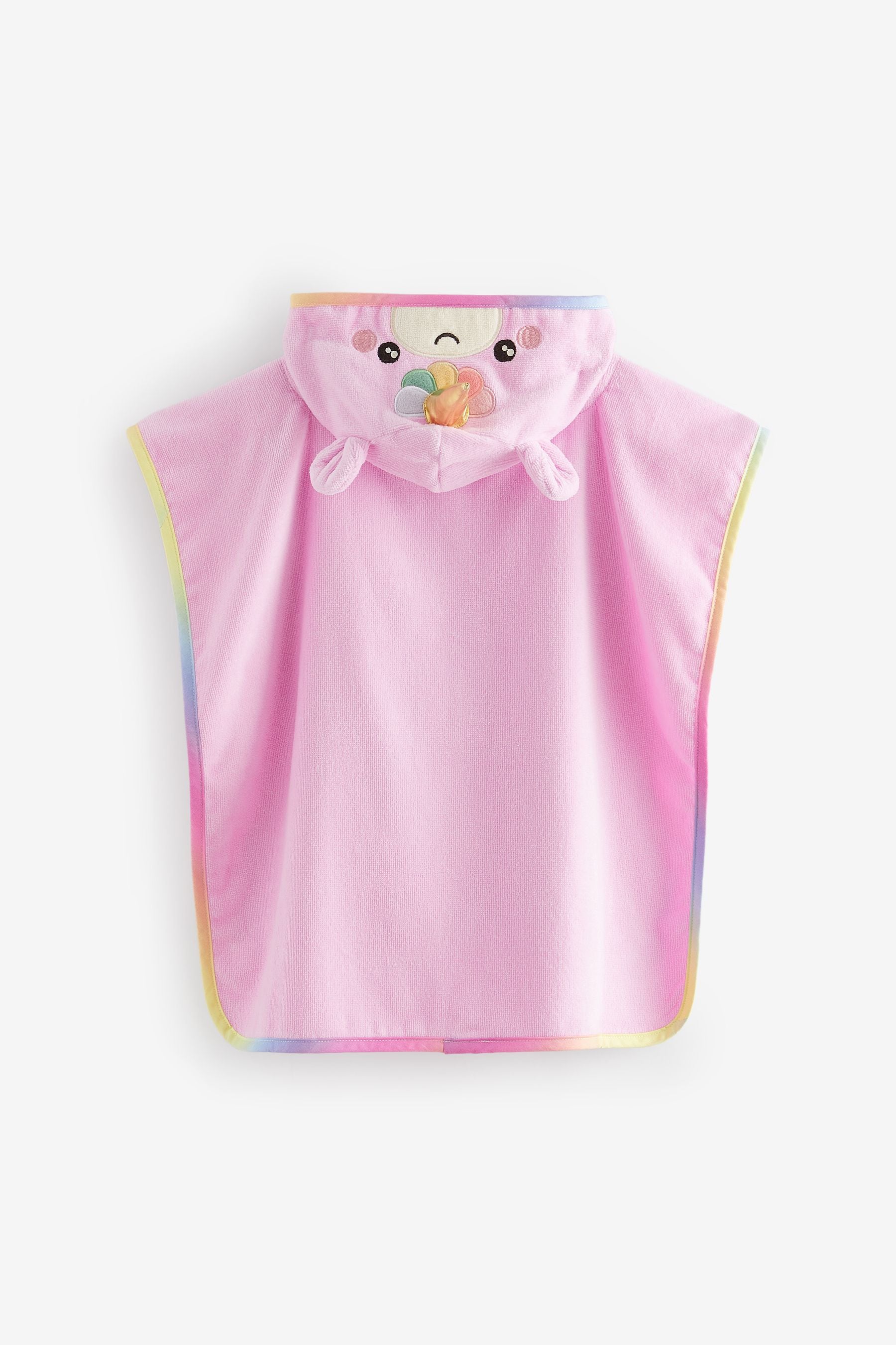 Pink Unicorn Towelling Poncho