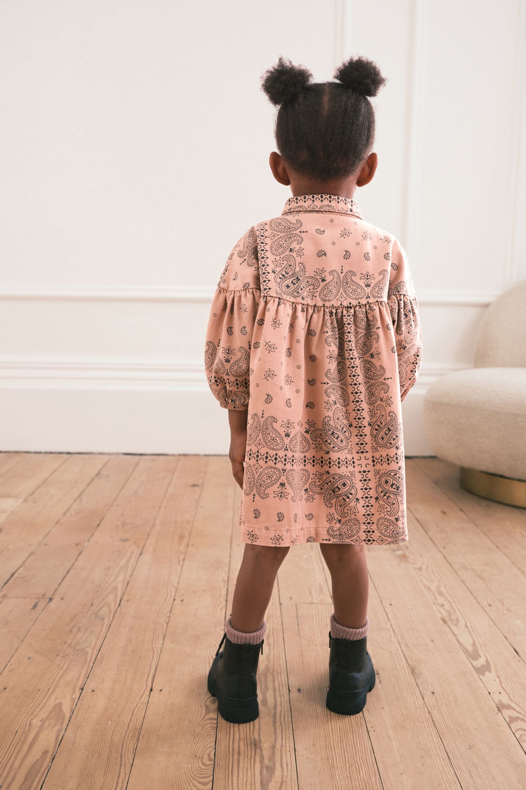 Pink Paisley Cotton Shirt Dress (3mths-8yrs)