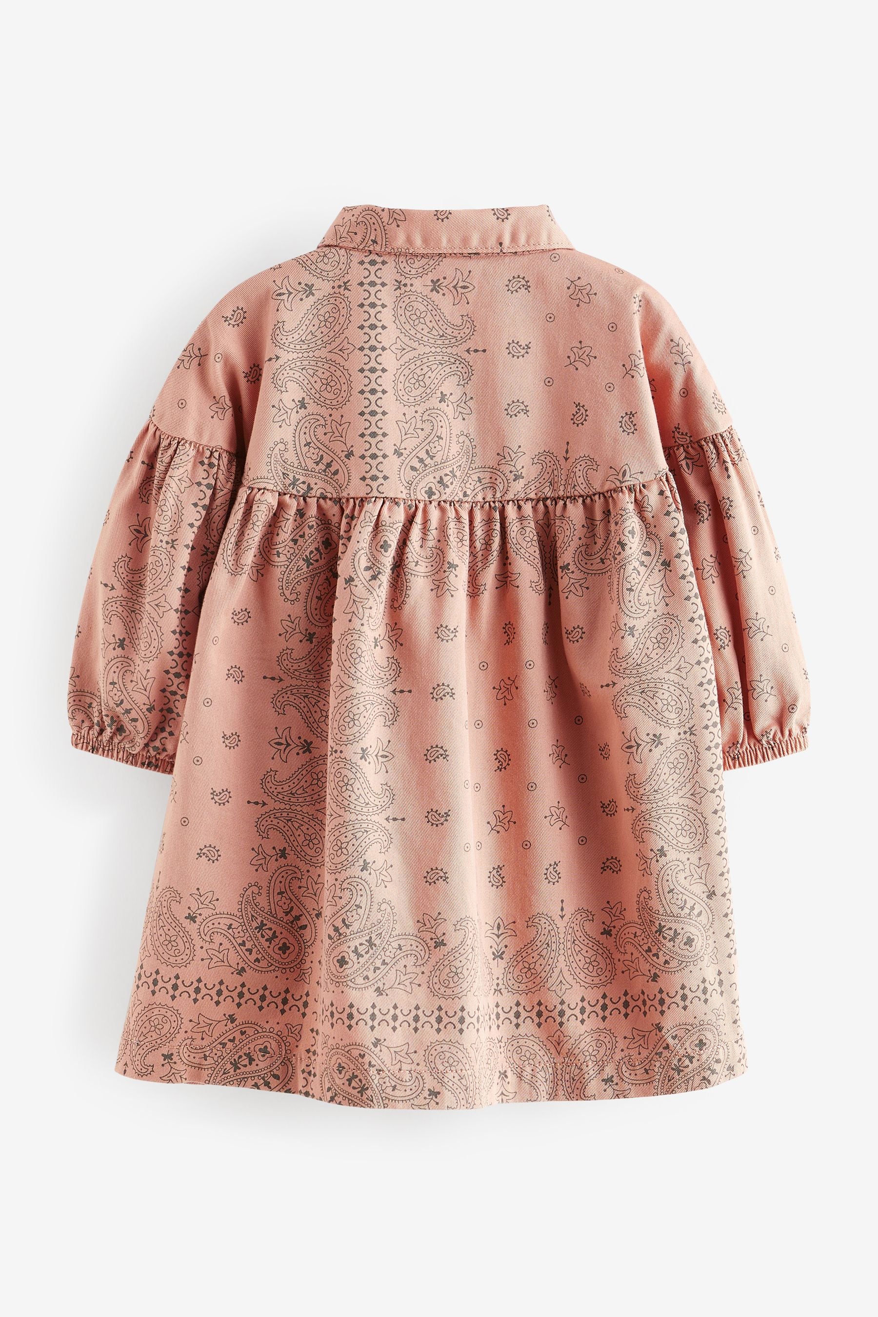 Pink Paisley Cotton Shirt Dress (3mths-8yrs)