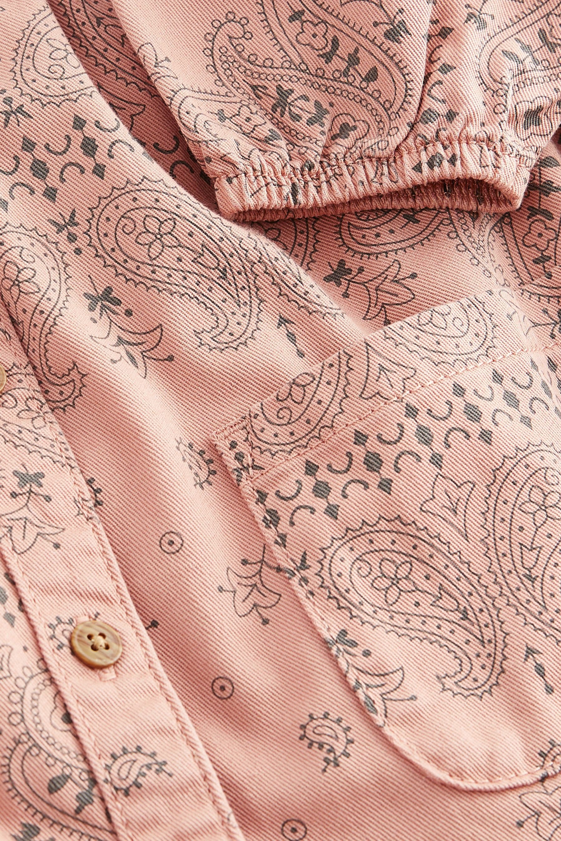 Pink Paisley Cotton Shirt Dress (3mths-8yrs)