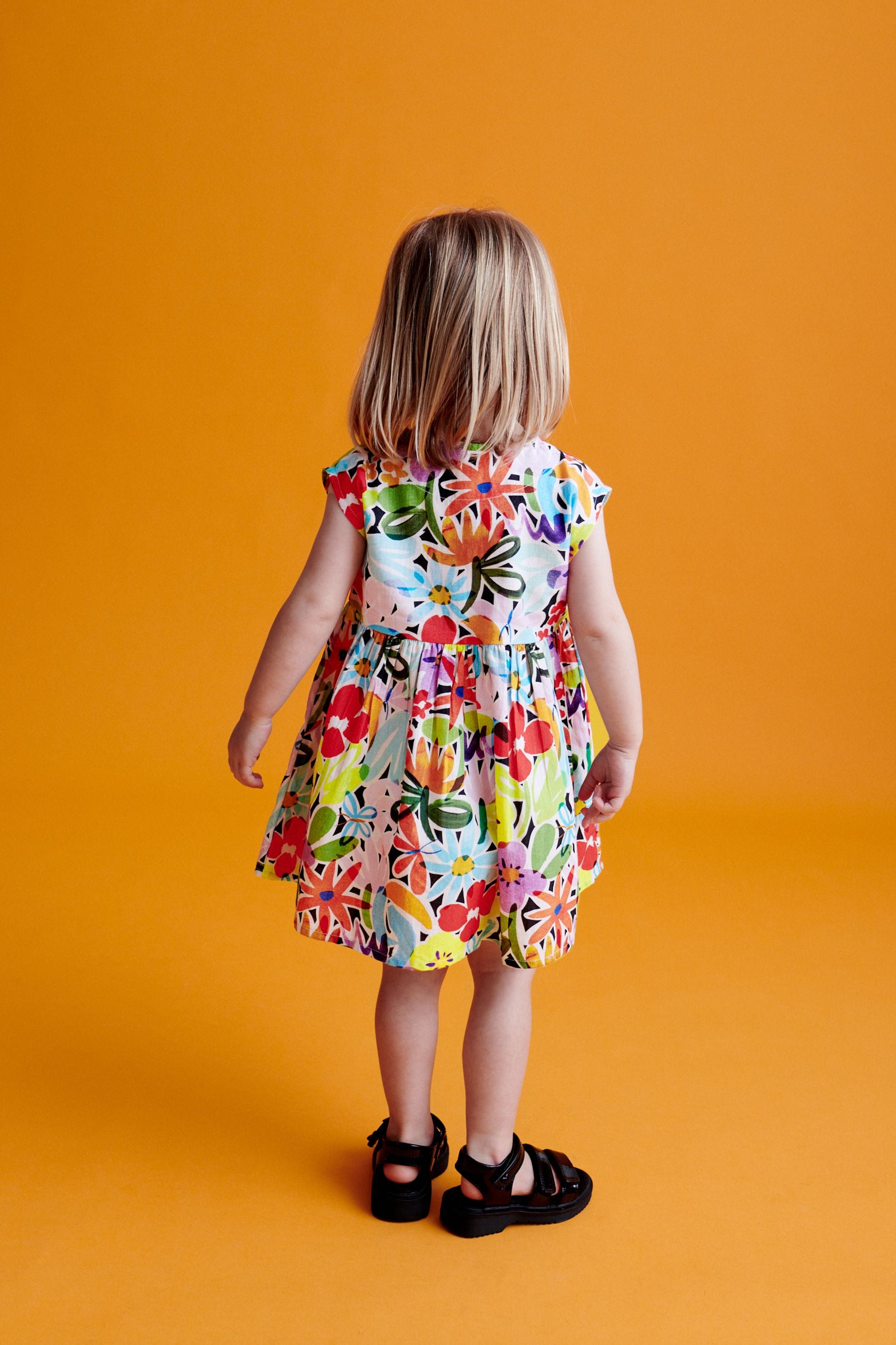 Multi Floral Button Through Summer Dress (3mths-8yrs)